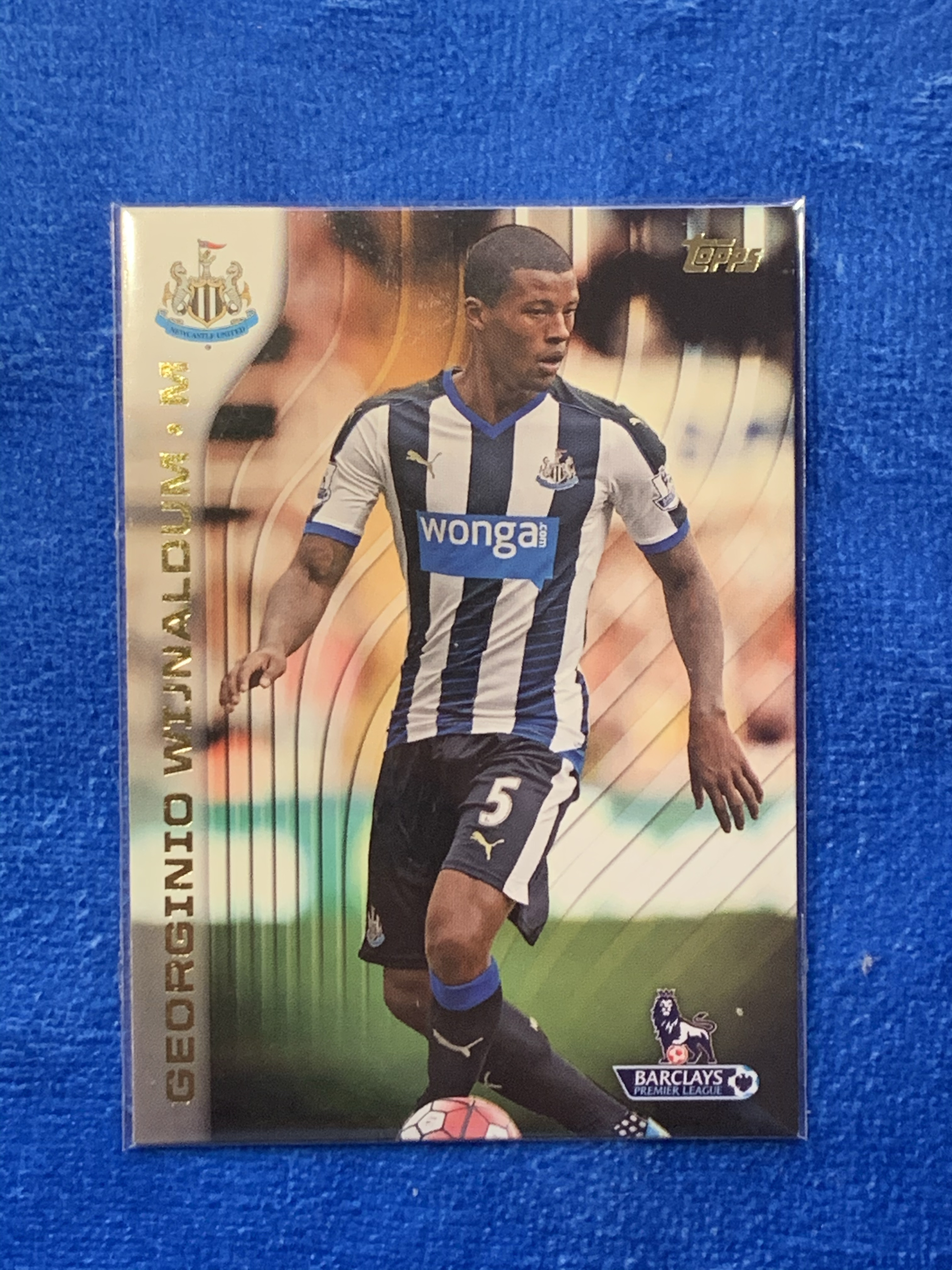 2015 Topps Premier Georginio Wijnaldum 英超 纽卡斯尔 大四喜 维纳尔杜姆 荷兰Holland 世界杯季军 利物浦Liverpool安菲尔德奇迹缔造者之一