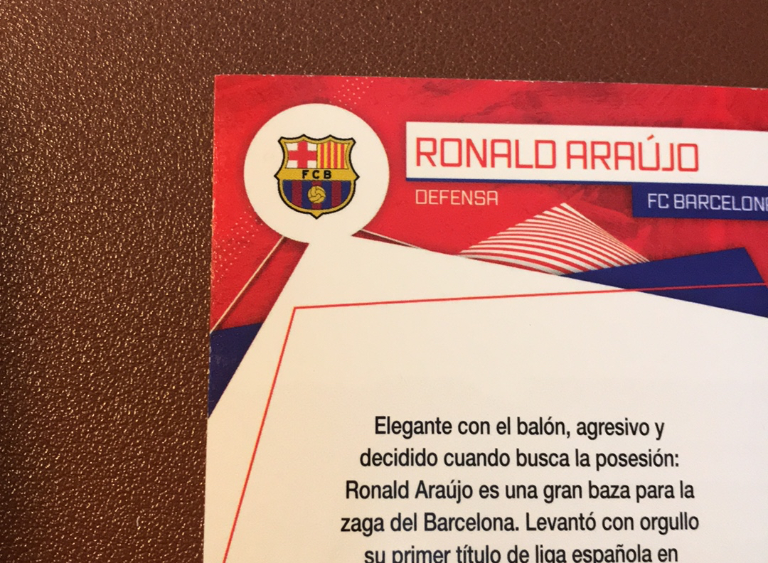 2022-23 Topps FC BARCELONA Ronalo Araujo 199编 罕见 卡品如图 一天一快递不累计B433