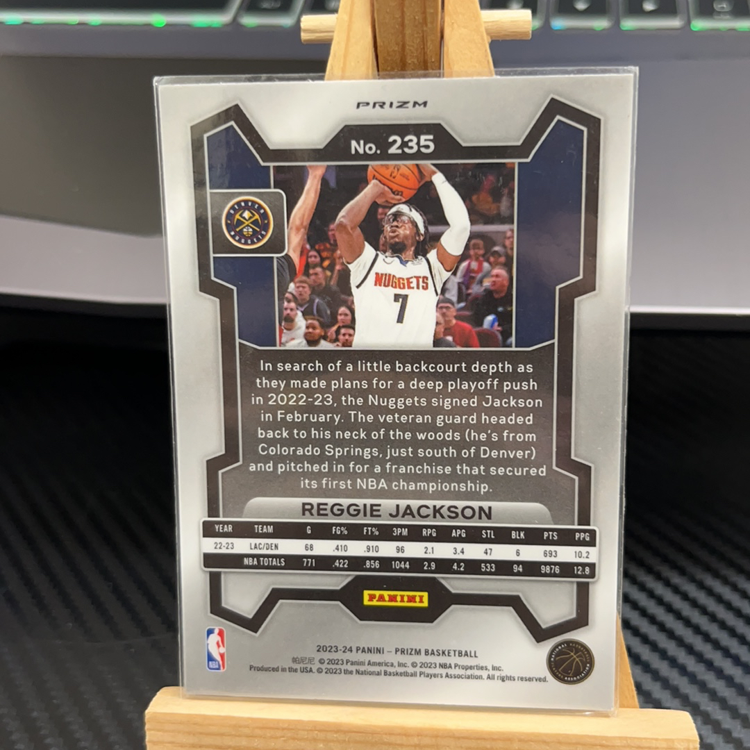 2023-24 Panini Prizm Reggie Jackson 雷吉 杰克逊 掘金 银折 折射 prizm系列 pz 卡品如图 凑图必备 值得收藏!免费代卖!