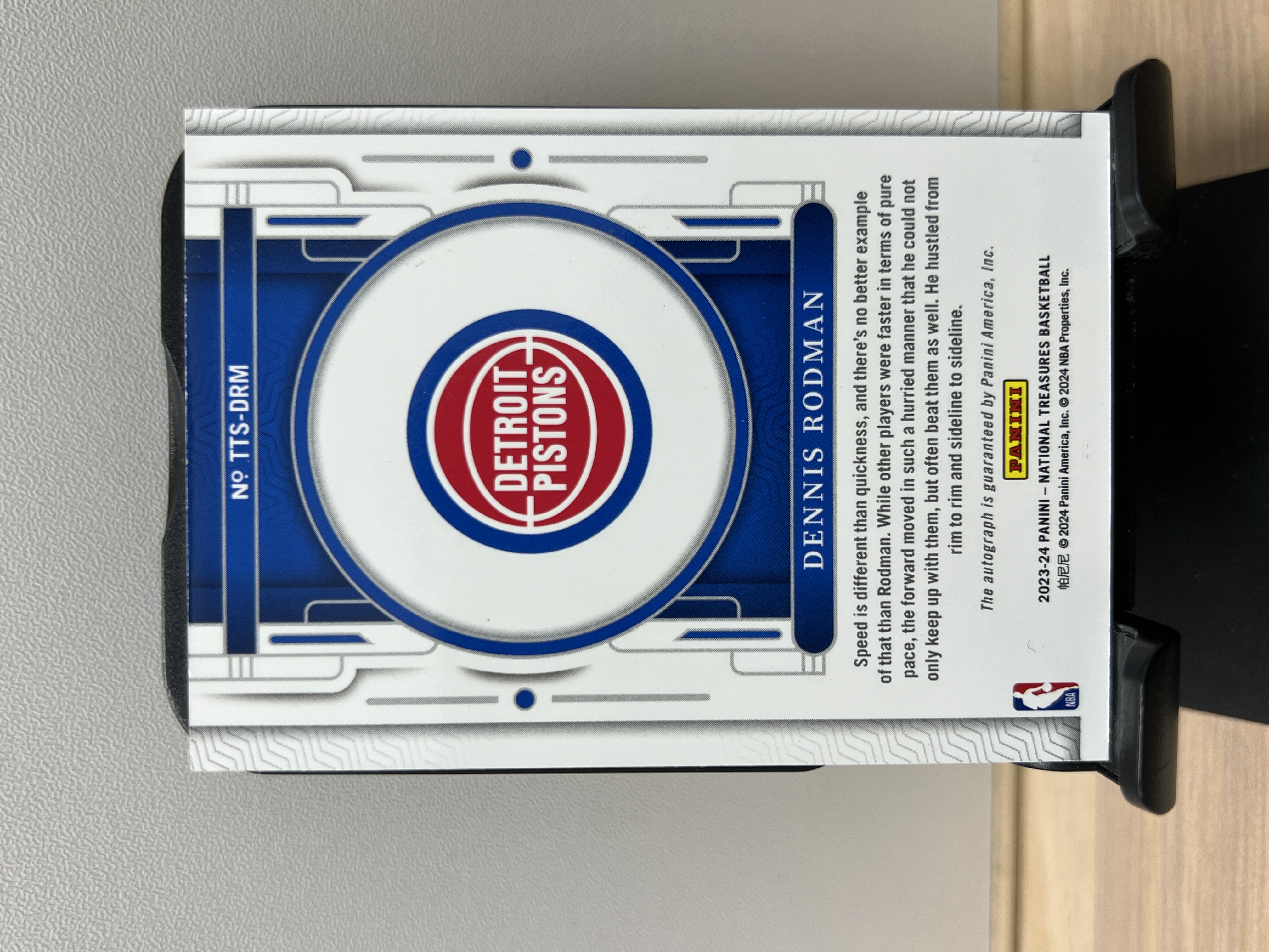 2023-24 Panini National Treasures Dennis Rodman 丹尼斯 罗德曼/大虫 timeless talents 底特律活塞队 07/25编 签字 卡签
