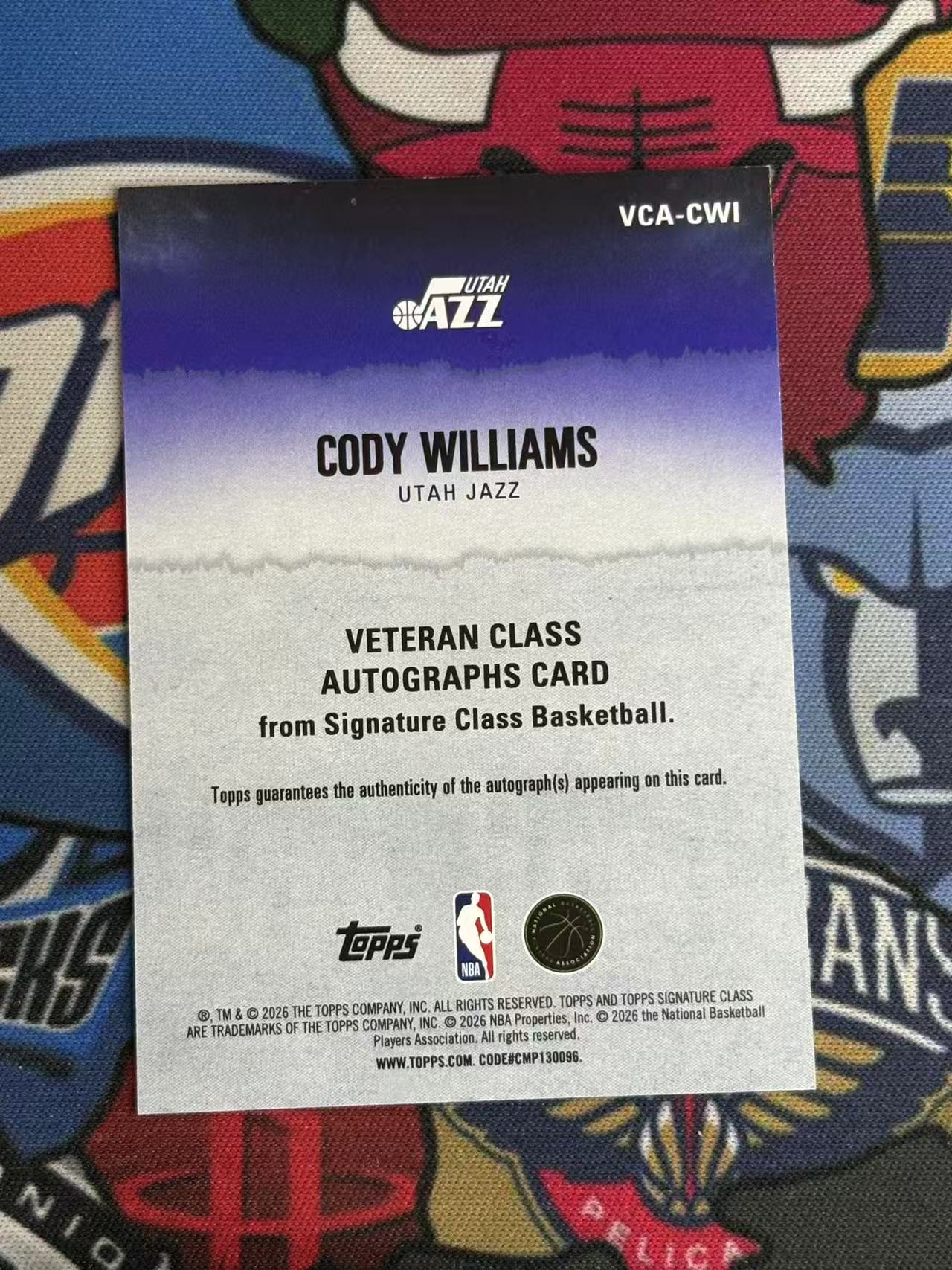 2025-26 TOPPS SIGNATURE CLASS CODY WILLIAMS 奇才 四号秀 科迪威廉姆斯 签字卡 顺位签 金版 专收凑套必备【烂臭嘴拍卖】