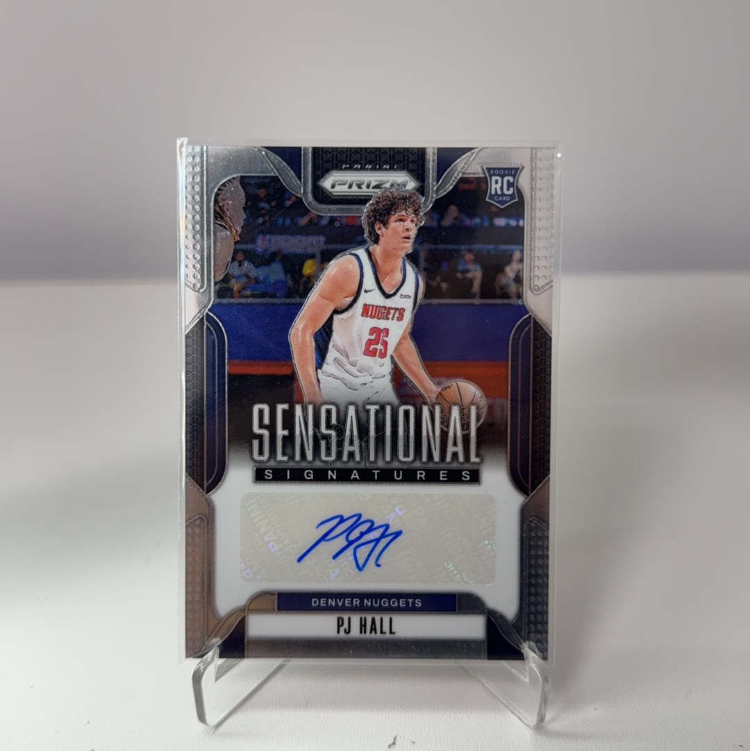 2024-25 Panini Prizm PJ HALL RC 【免费代卖】掘金 新秀 RC PJ 霍尔 PZ PRIZM 签字 贴签 银折 折射 卡品如图 值得收藏!!