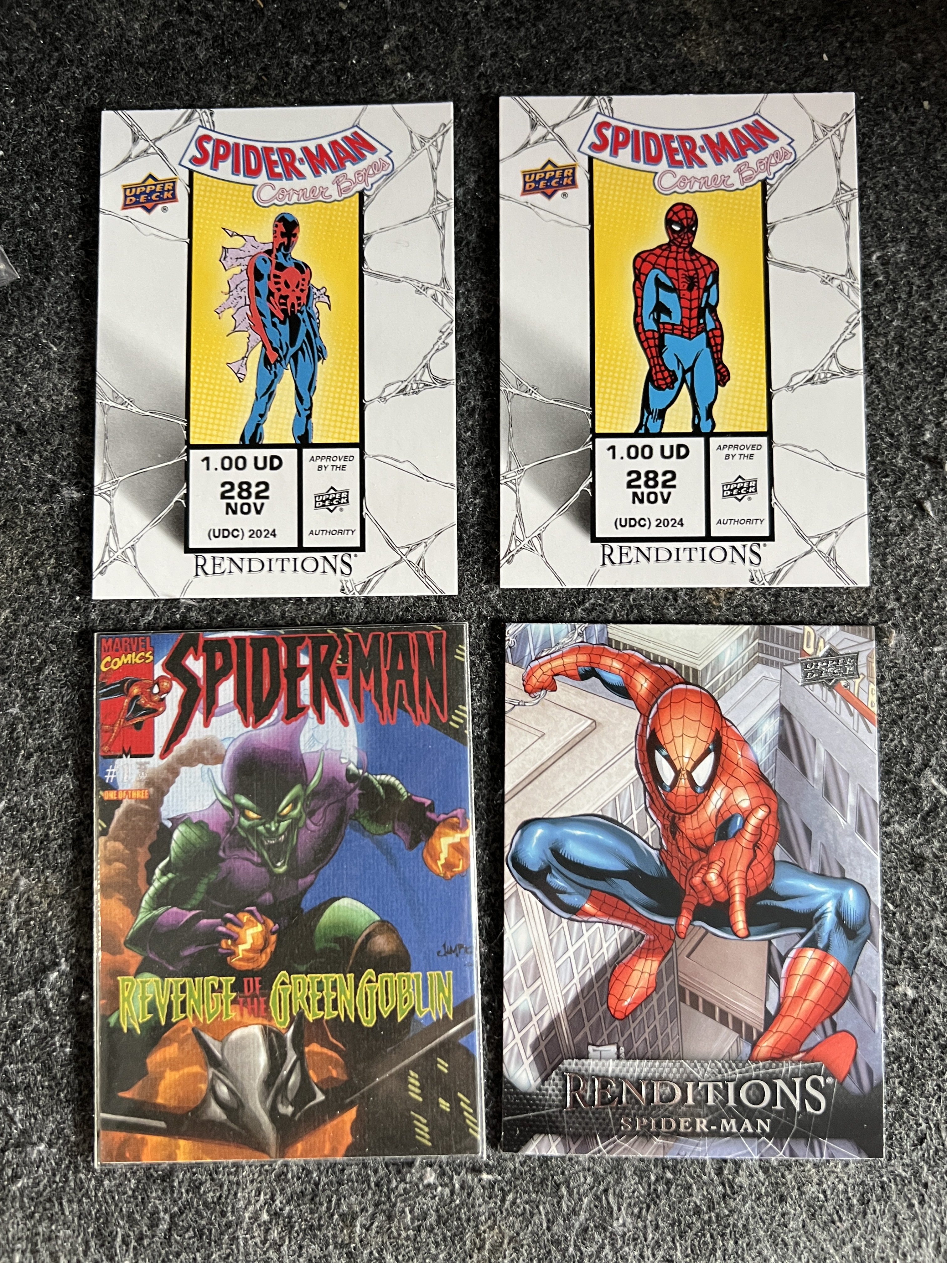 2024 UD Marvel Renditions Spider-man 漫威 蜘蛛侠演绎 漫画封面 画布油画变体 角色特卡 #CB 收藏必备