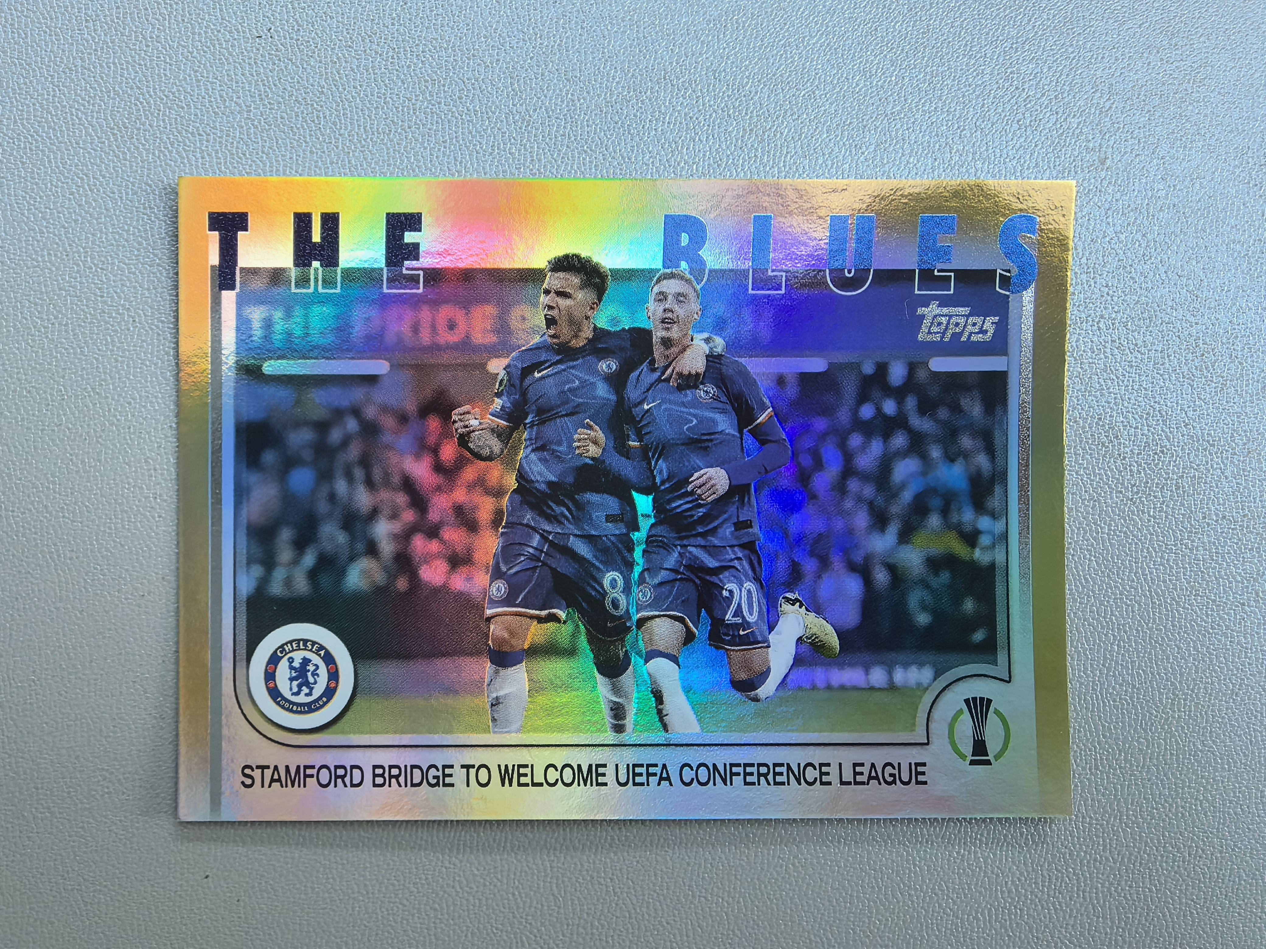 2024-25 Topps UCC 恩佐 帕尔默 切尔西 欧协 双人庆祝 50编 金折