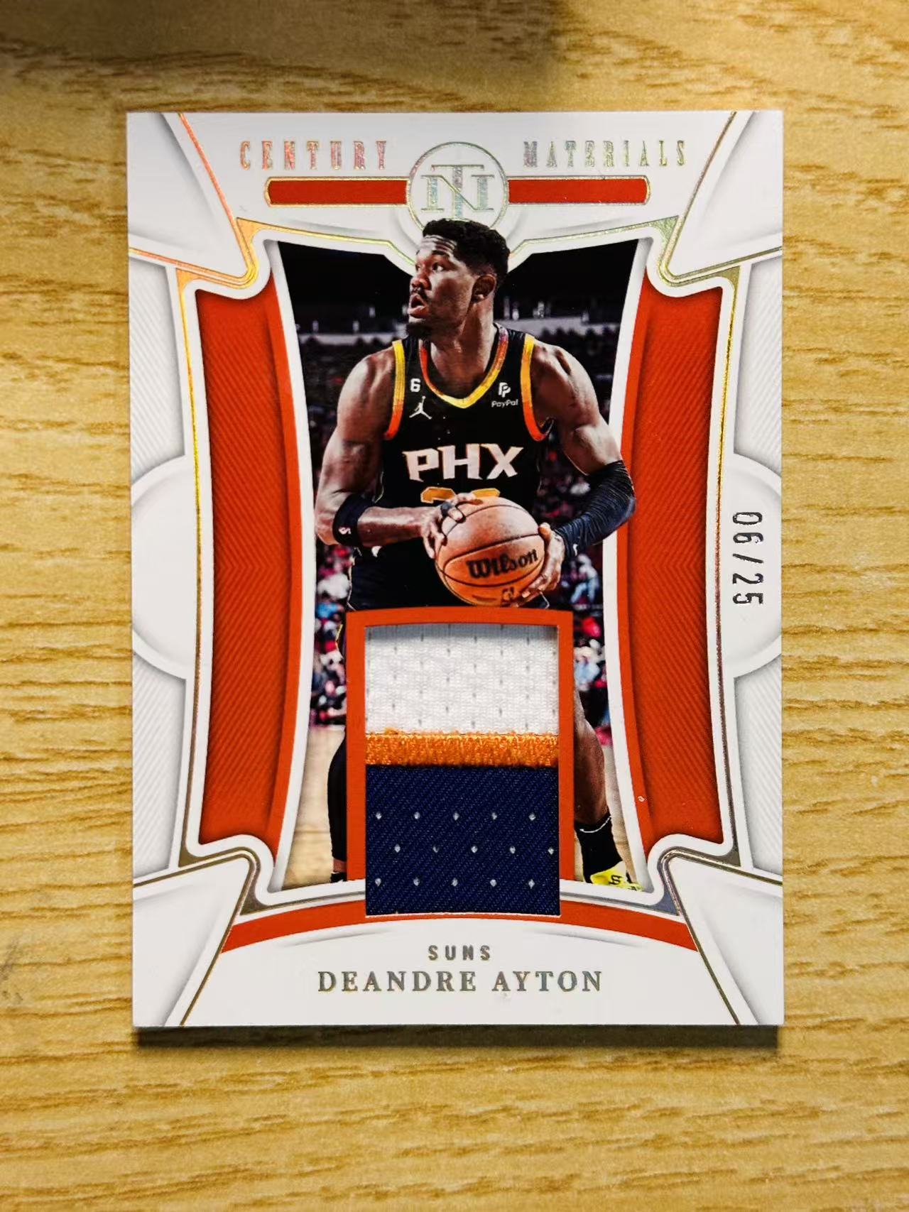 2022-23 Panini National Treasures Deandre Ayton 嘿嘿代卖 国宝 德安德烈 艾顿 球衣 物料 Patch 25编 太阳 顿宝 收藏必备