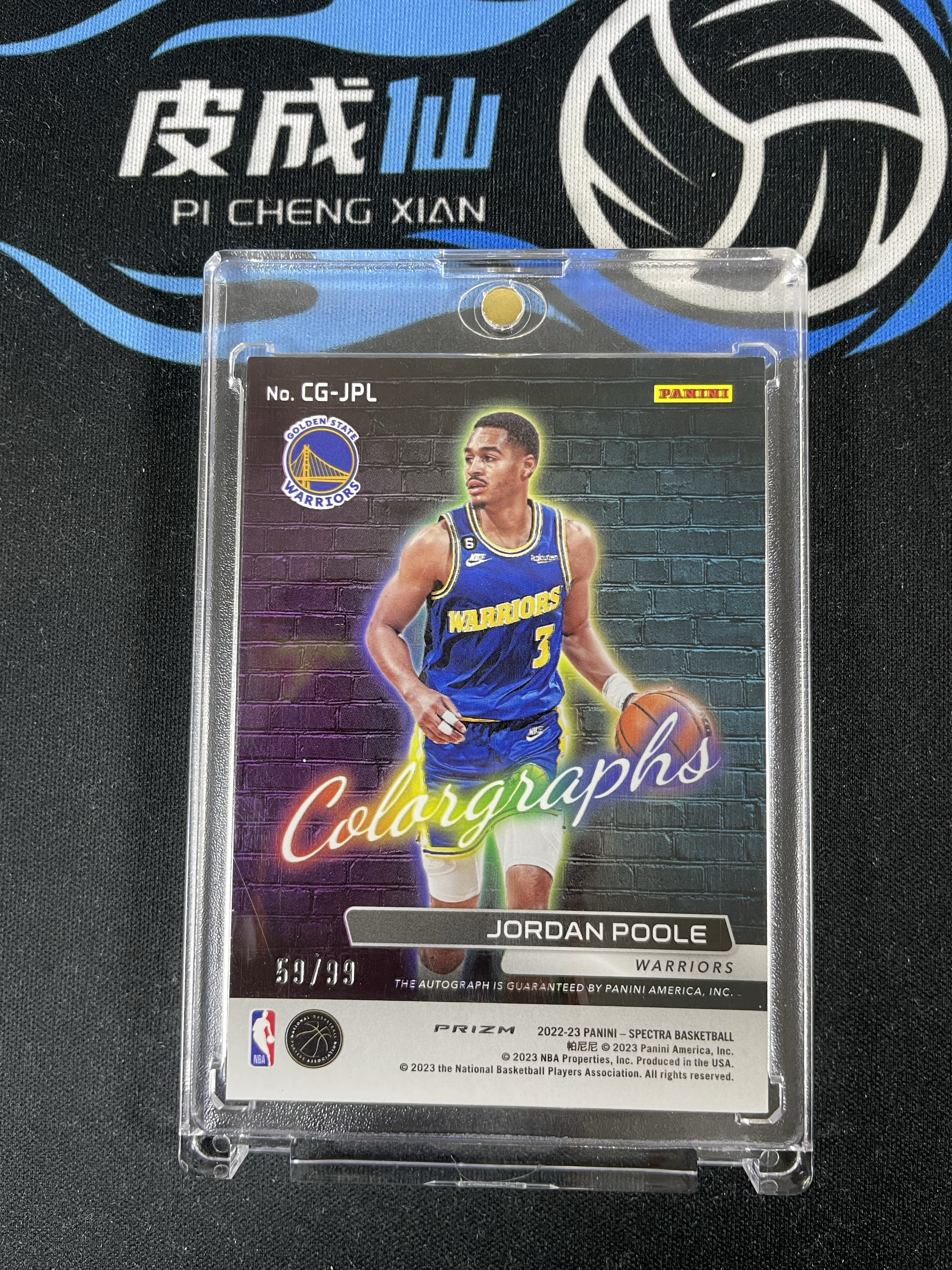 【皮成仙拍卖 统一手续费6%】 PANINI 22-23 光谱 SPECTRA 勇士 JORDAN POOLE 乔丹普尔 银折 霓虹灯 签字 卡签 99编 瑕疵如图【只发顺丰】羽老板121
