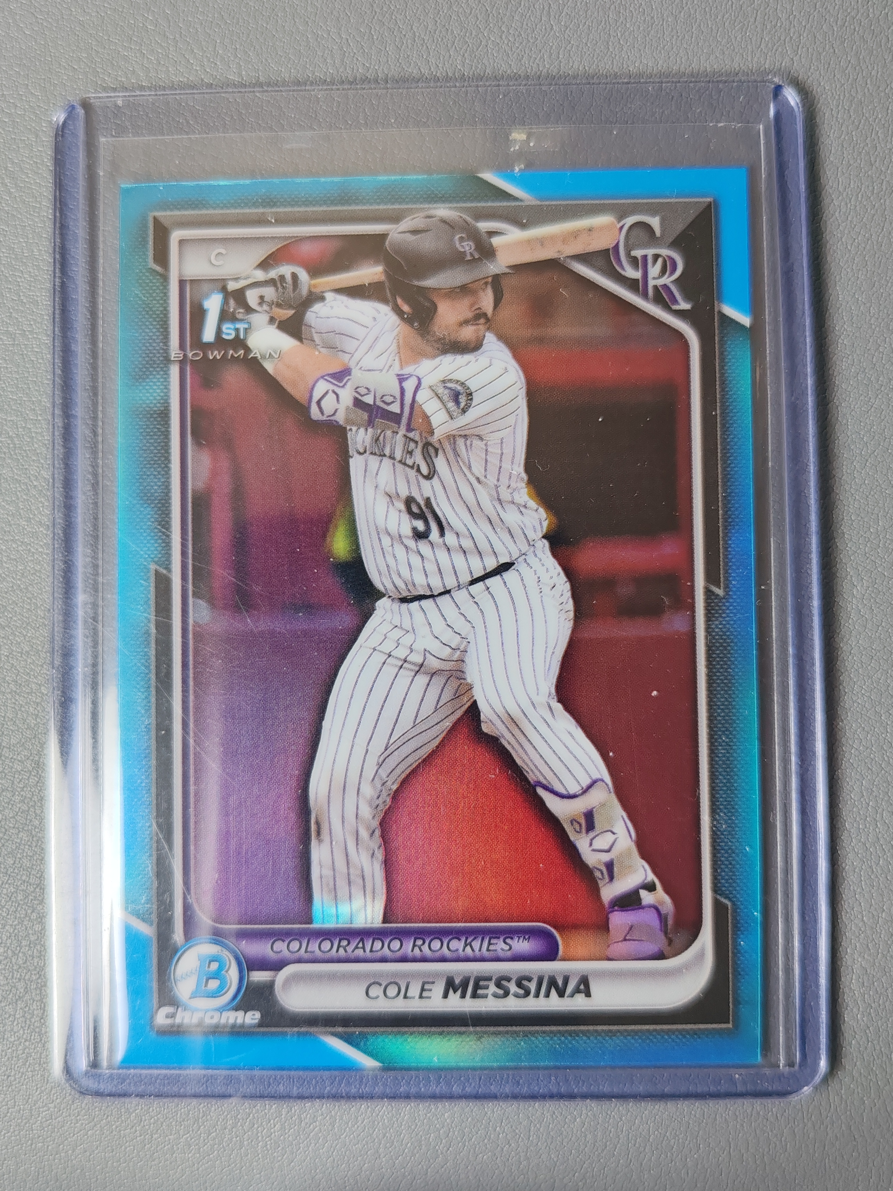 2024 Topps Bowman Cole Messina RC 1st 青折!【001】