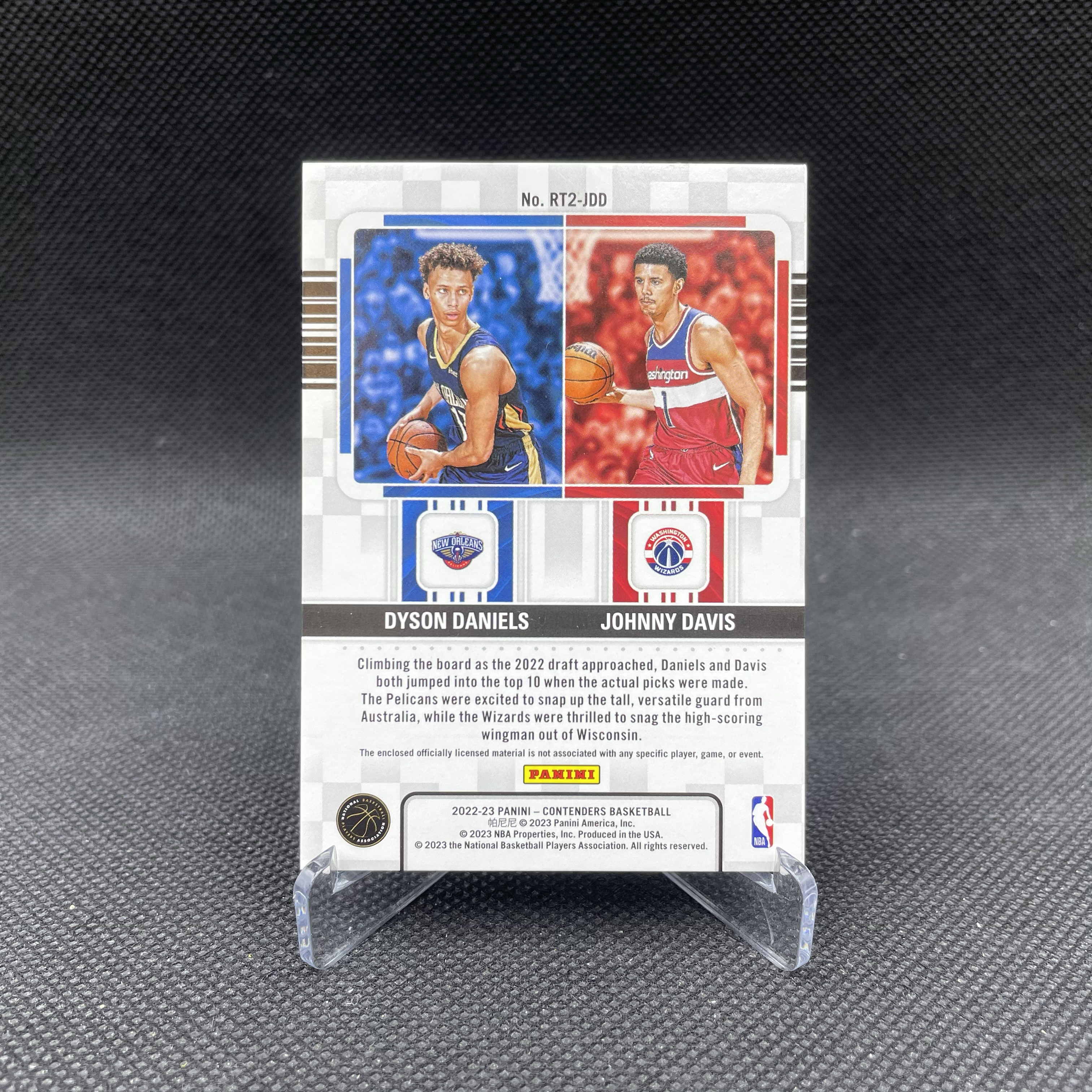 2022-23 Panini Contenders Dyson Daniels 【无界代卖】球票 鹈鹕 戴森 丹尼尔斯 奇才 约翰尼 戴维斯 觉醒哥 双人 球衣 物料 白色网眼切 品如图 不累计 阿苏