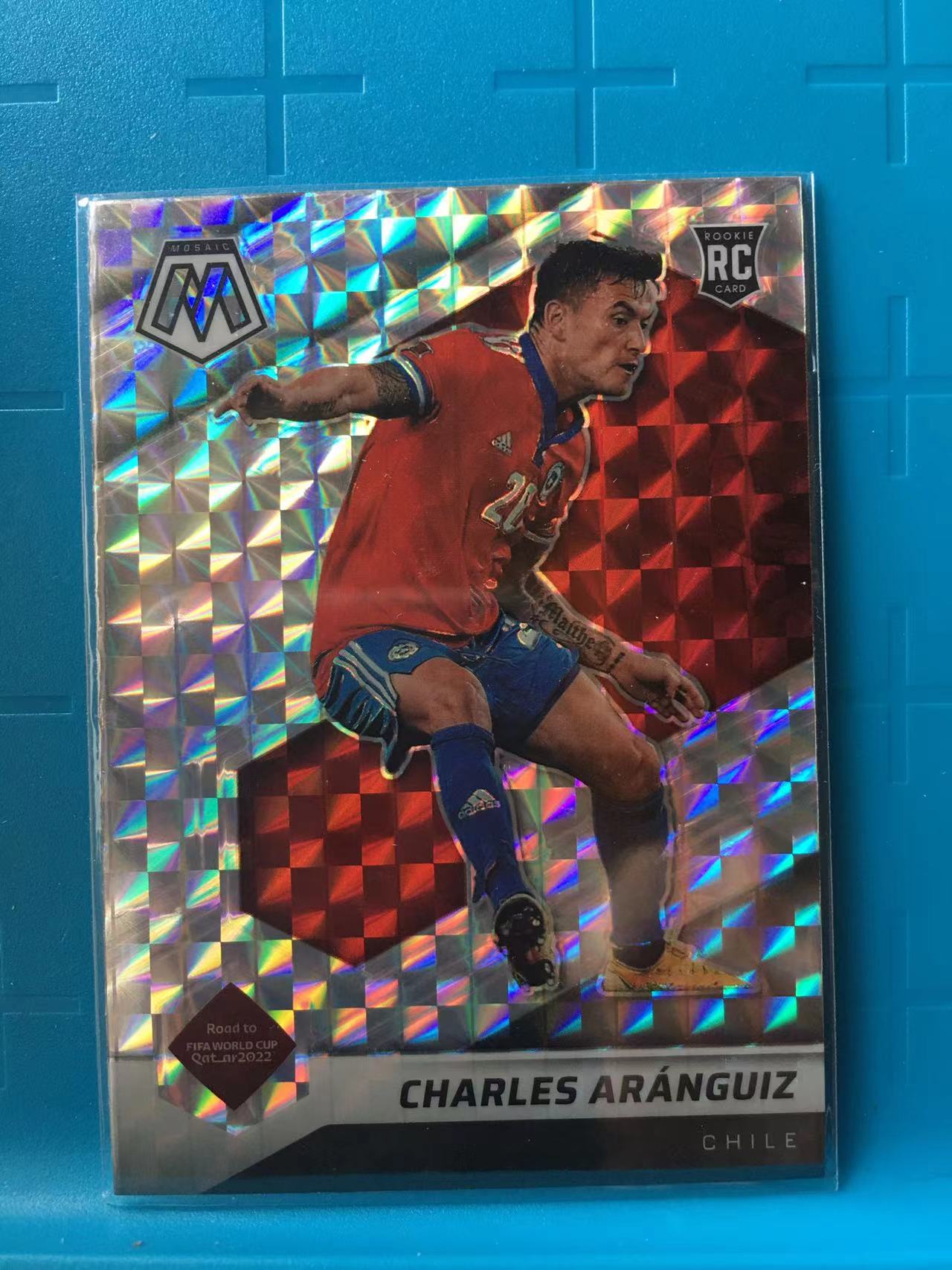 2021-22 Panini Mosaic charles aranguiz 阿兰古伊斯 新秀 RC 智利 NO.170 卡塔尔世界杯 银马赛克折 折射 卡品如图 X005C