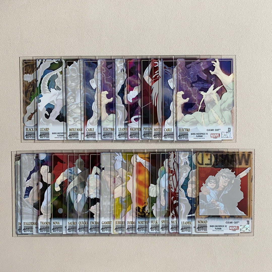2024 Upper Deck Marvel (MCU) Masterpieces' 92 Platinum 漫威 白金复刻 透明胶片特卡 黑豹 杜姆博士 等 打包 品相如图 凑套必备 lzc