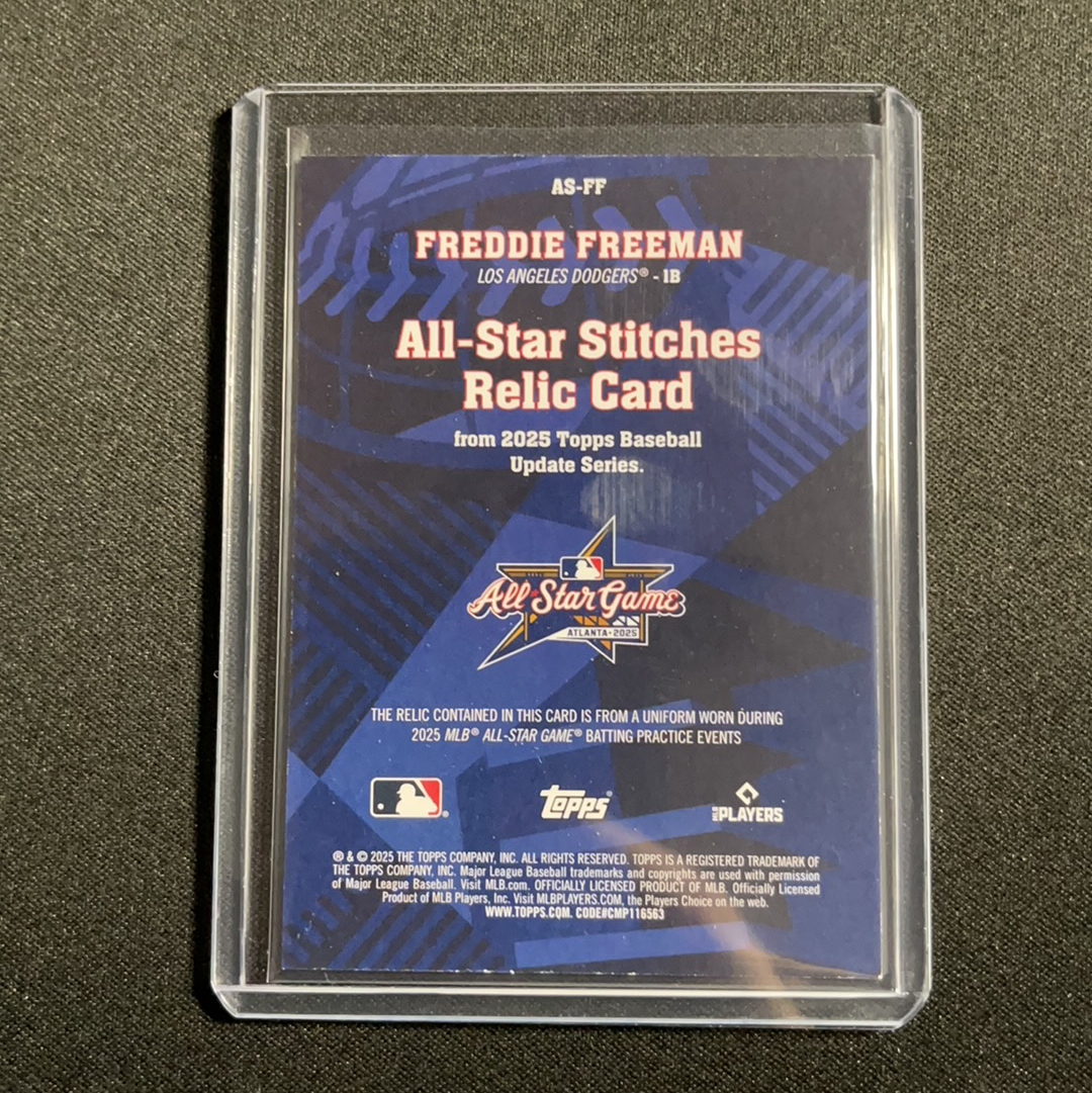 2025 Topps Update Freddie Freeman 弗里曼 道奇 自由人 mvp 全明星球衣 GU 【pei】