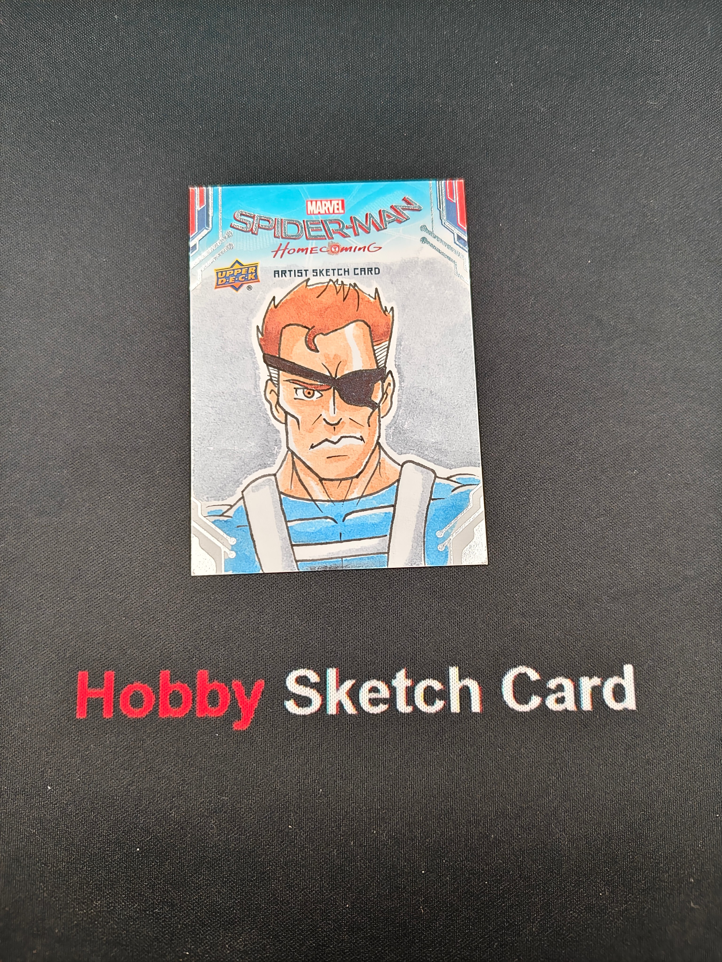 2017 Upper Deck Marvel (MCU) 尼克弗瑞 漫威 蜘蛛侠:英雄归来 尼克弗瑞 NickFury 手绘卡 Ruben 画师 见背面 签字 签名 1of1