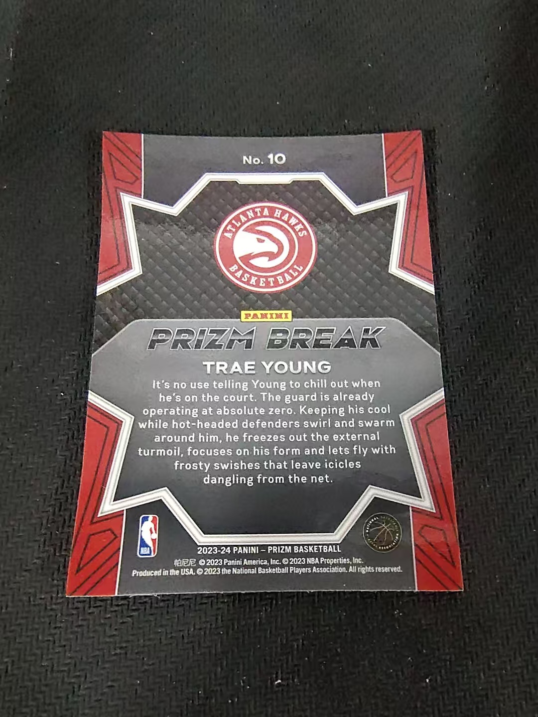 【可合并,不累计】2023-24 Panini Prizm Trae Young 特雷杨 吹杨 老鹰 break特卡 PZ 划痕 边角微瑕 介意勿拍 #10