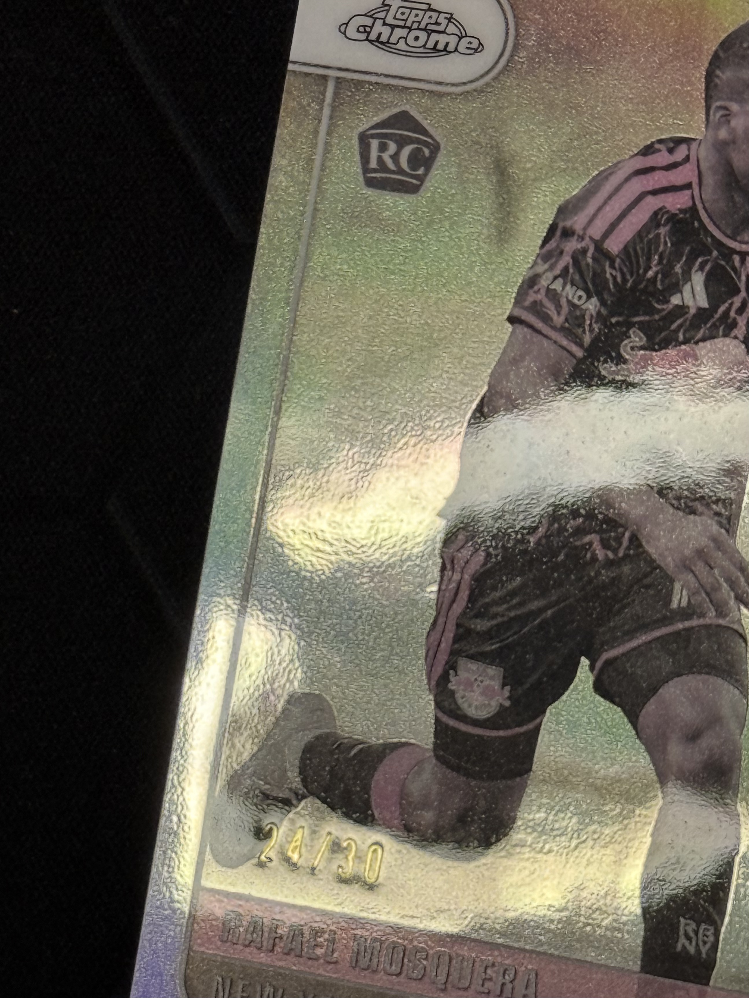 2026 Topps Chrome Rafael Mosquera RC 【傲来拍卖】美职联 MLS 纽约红牛 新秀 拉斐尔 莫斯克拉 30编 珍珠折 黑白折 卡品如图 力美L