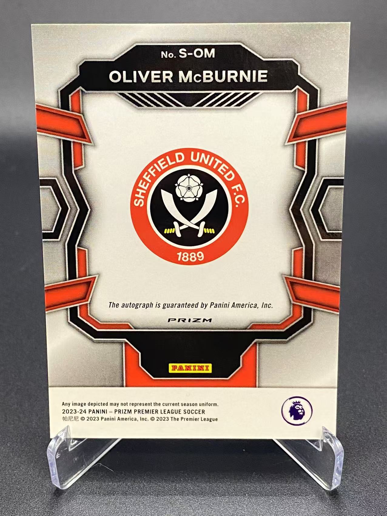 2023-24 【六六代卖 预付快速回款】 Prizm OLIVER MCBURNIE 奥利弗 麦克伯尼 签字 银圈圈折 折射 谢菲联 英超 (Fiao04)