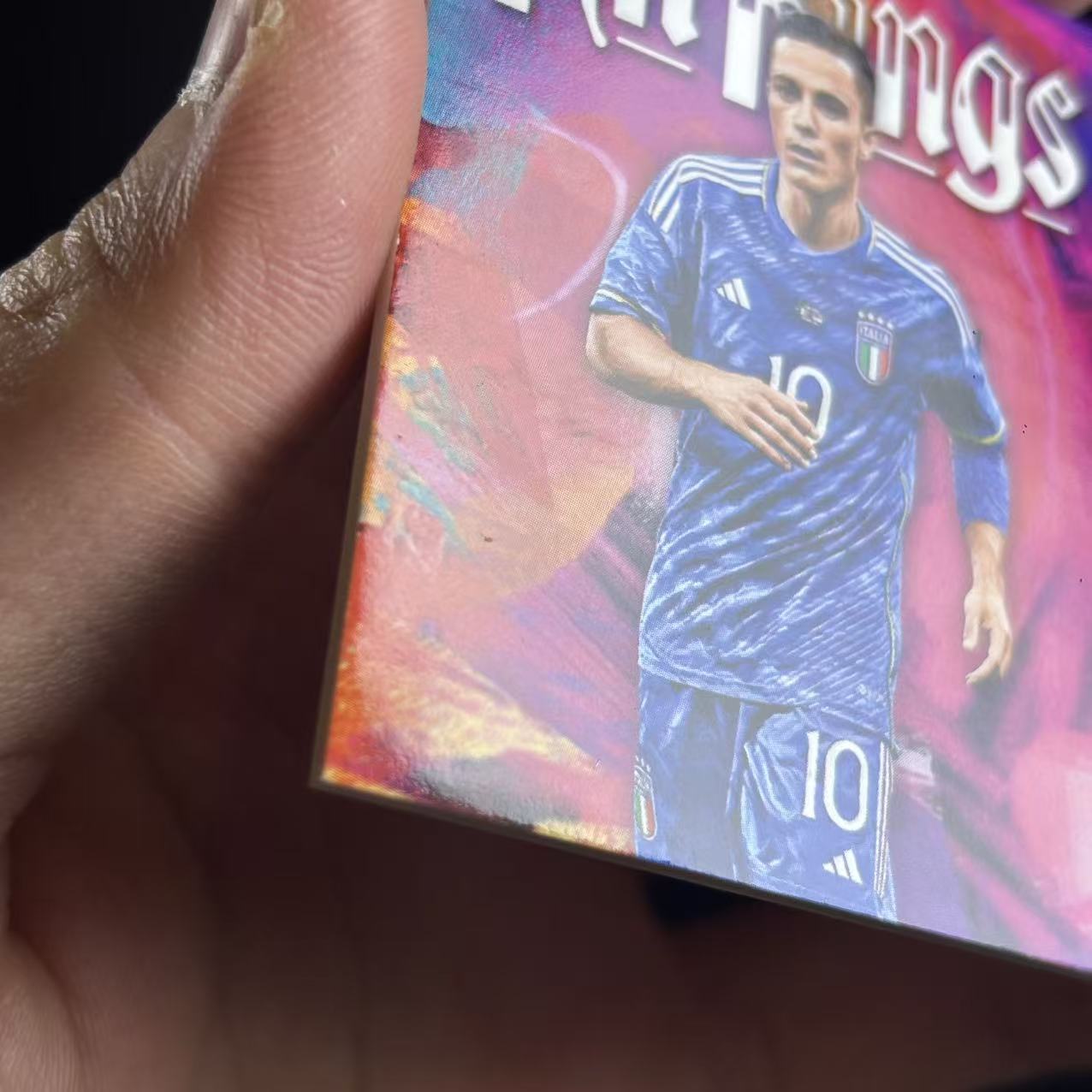 2023-24 Panini Donruss Giacomo Raspadori 【SQ拍卖】杜蕾斯 拉斯帕多里 意大利 世界杯 杜蕾斯 油画 物料卡 收藏必备/犯困