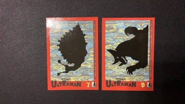 【AB代拍】RRParks Ultraman 奥特曼 官方 剪影贴纸卡 贴画 2张 初代奥特曼 怪兽