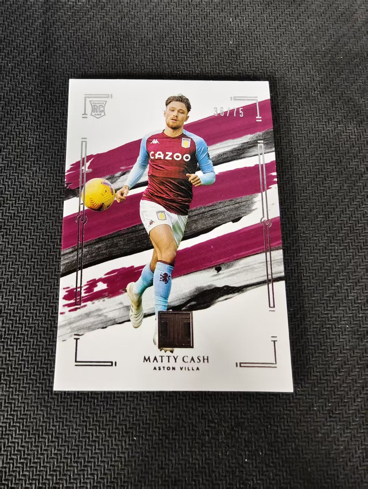 【可合并,不累计】 2020-21 Panini Impeccable Matty Cash RC 马蒂 卡什 新秀 阿斯顿维拉 75编 英超 小真金 边角瑕疵