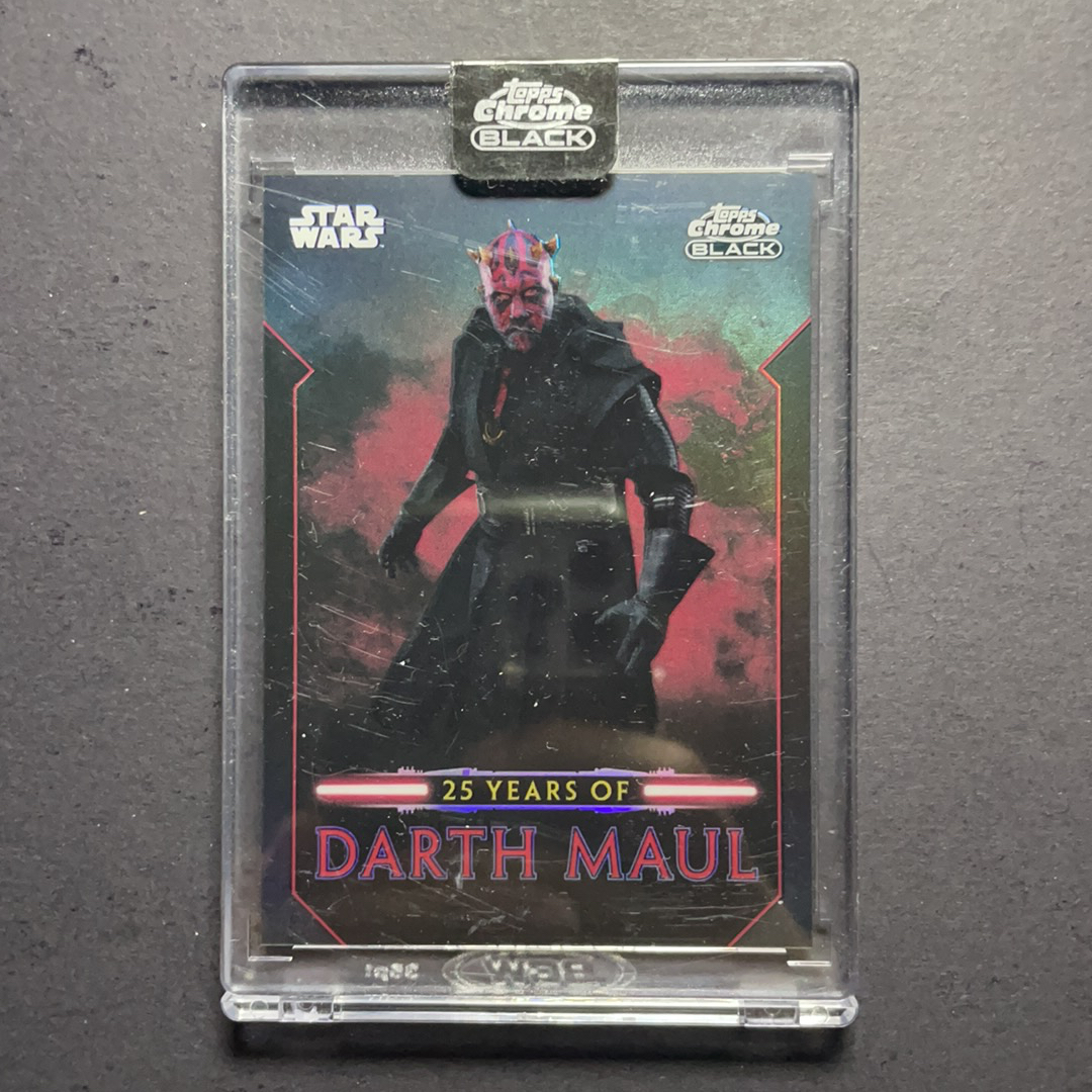 2025 Topps Star Wars 星球大战 达斯摩尔25周年纪念特卡 比例插放原封砖特卡 序号如图2 2024 Topps Chrome星战影视Black黑盒系列