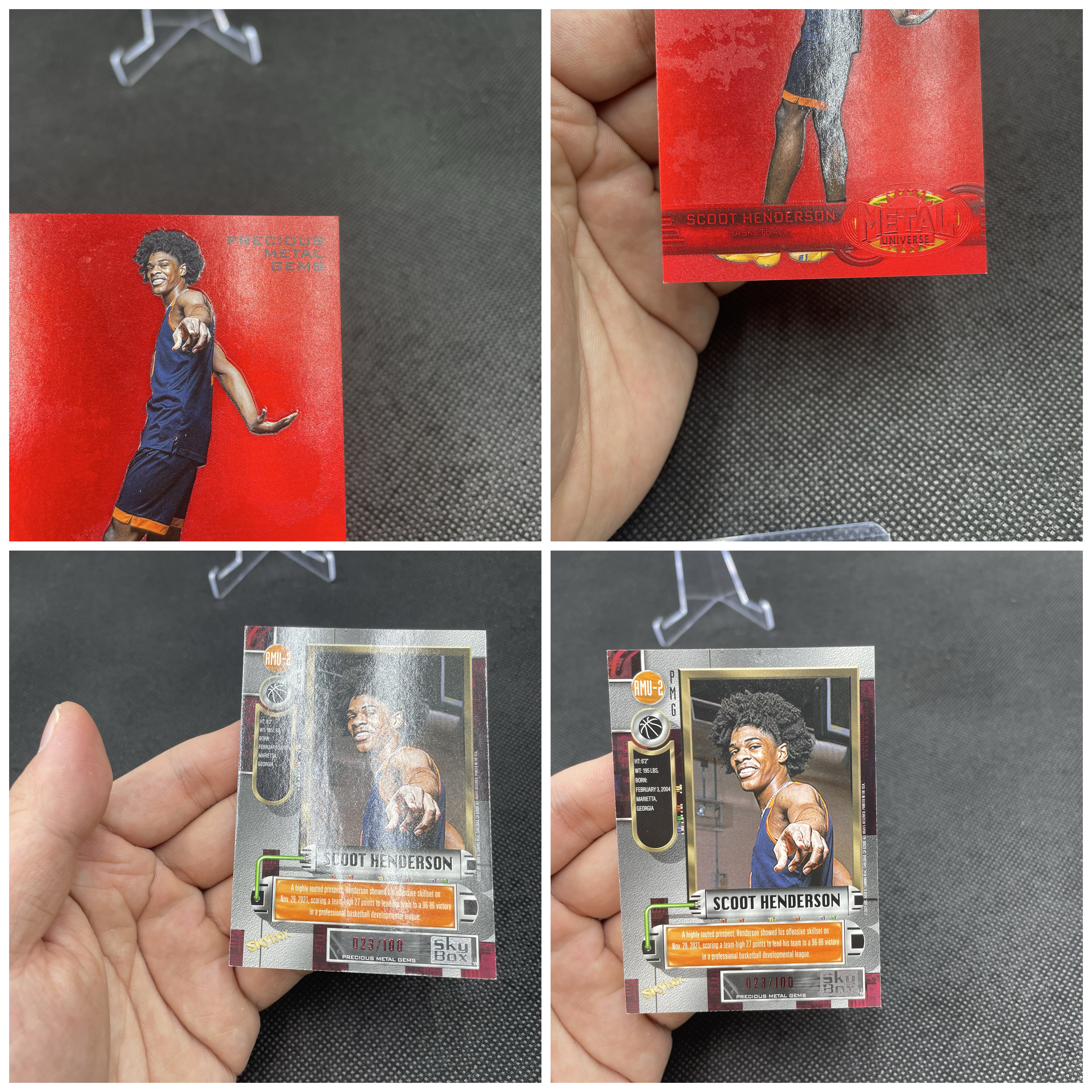 2022 SkyBox Metal Universe Scoot Henderson 金属宇宙 开拓者 斯库特 亨德森 023/100编 红宝石 红宝 PMG 顶级复刻老特 杨瀚森队友 品如图 wy