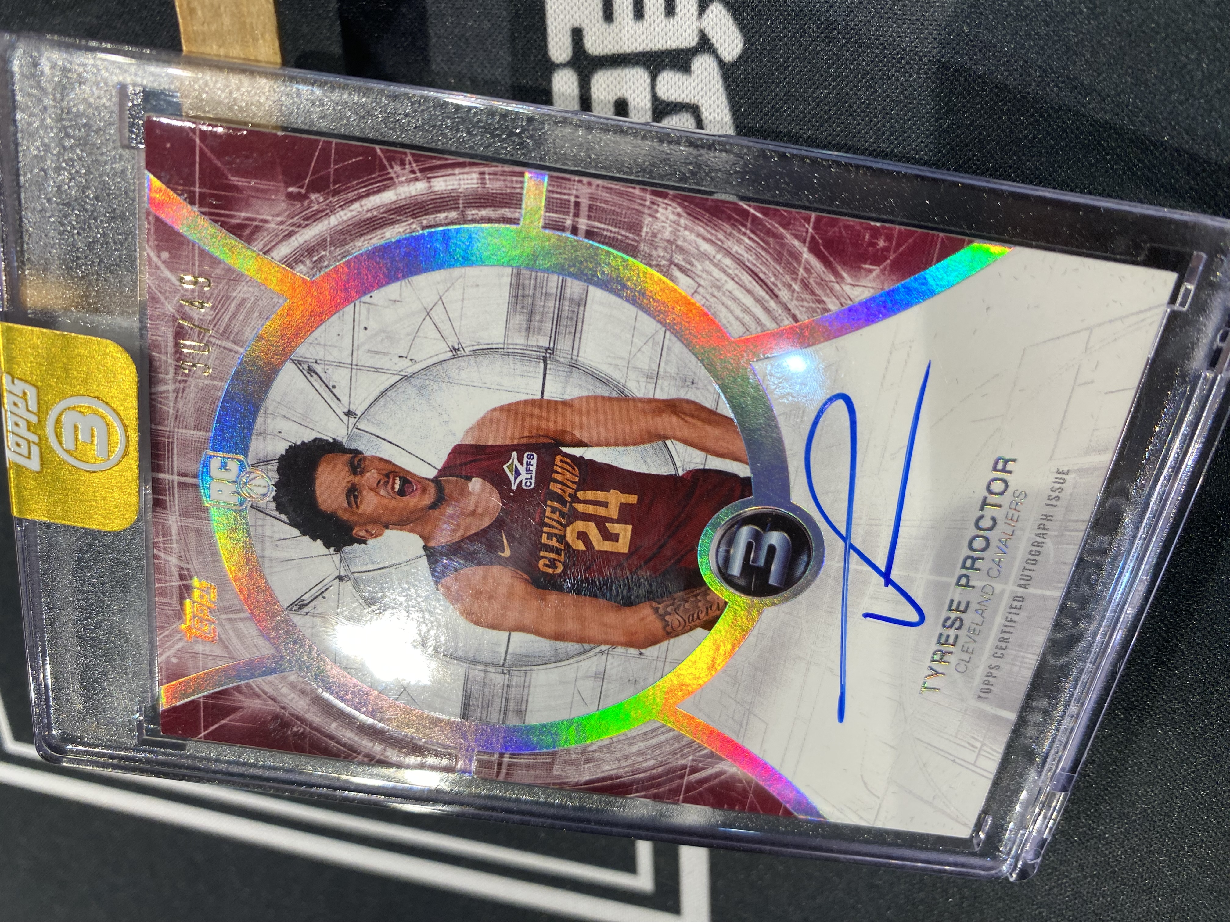 2025-26 Topps Three Tyrese Proctor 3系列 骑士 普罗克特 签字 49编 折射 银平行 原封砖 收藏必备 卡品如图 -指针-【乌苏代拍】