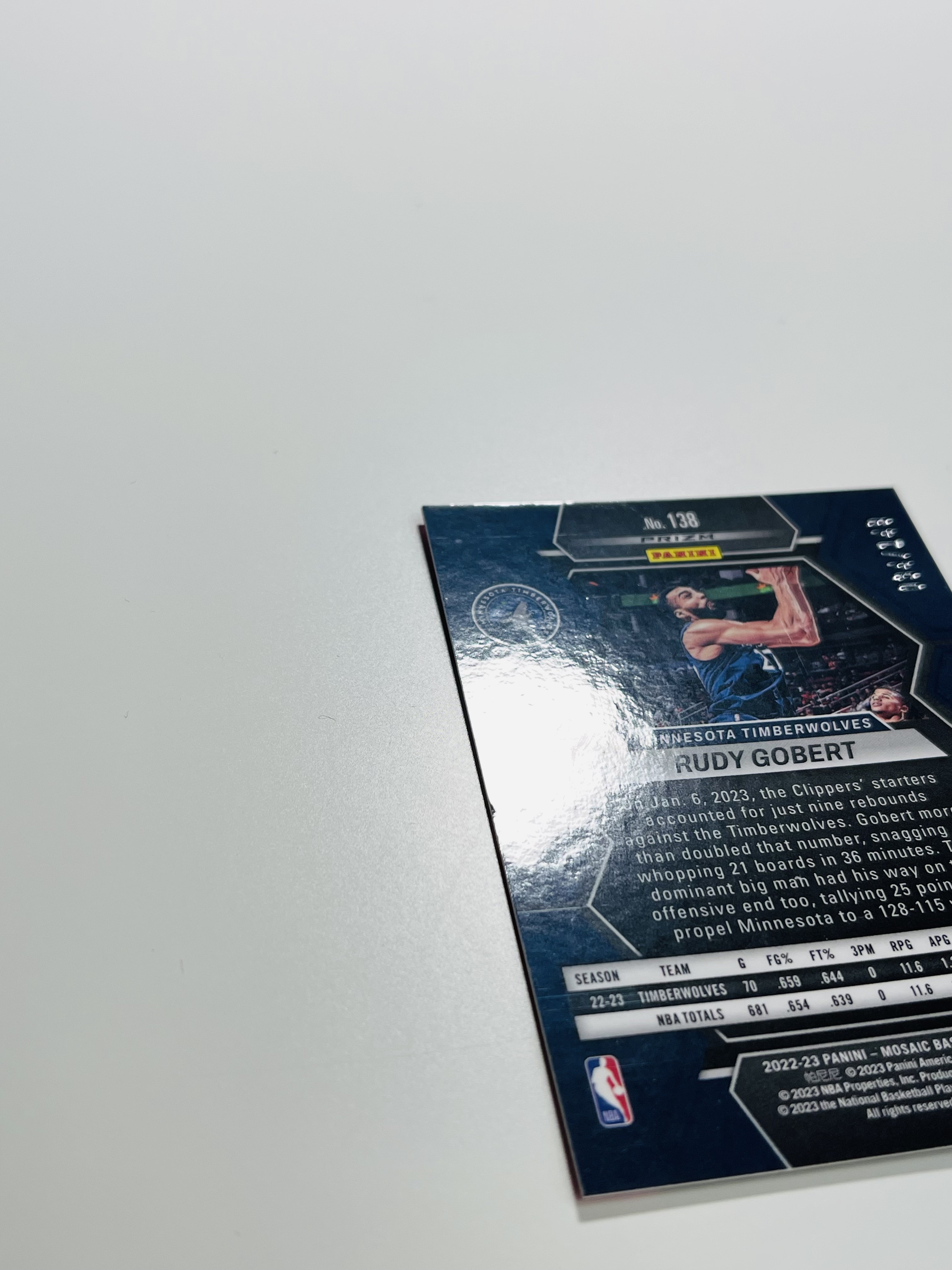 【CHILL官方代拍】怪咖104 2022-23 Panini Mosaic马赛克 森林狼 爵士 Rudy Gobert 鲁迪 戈贝尔 三届 ...