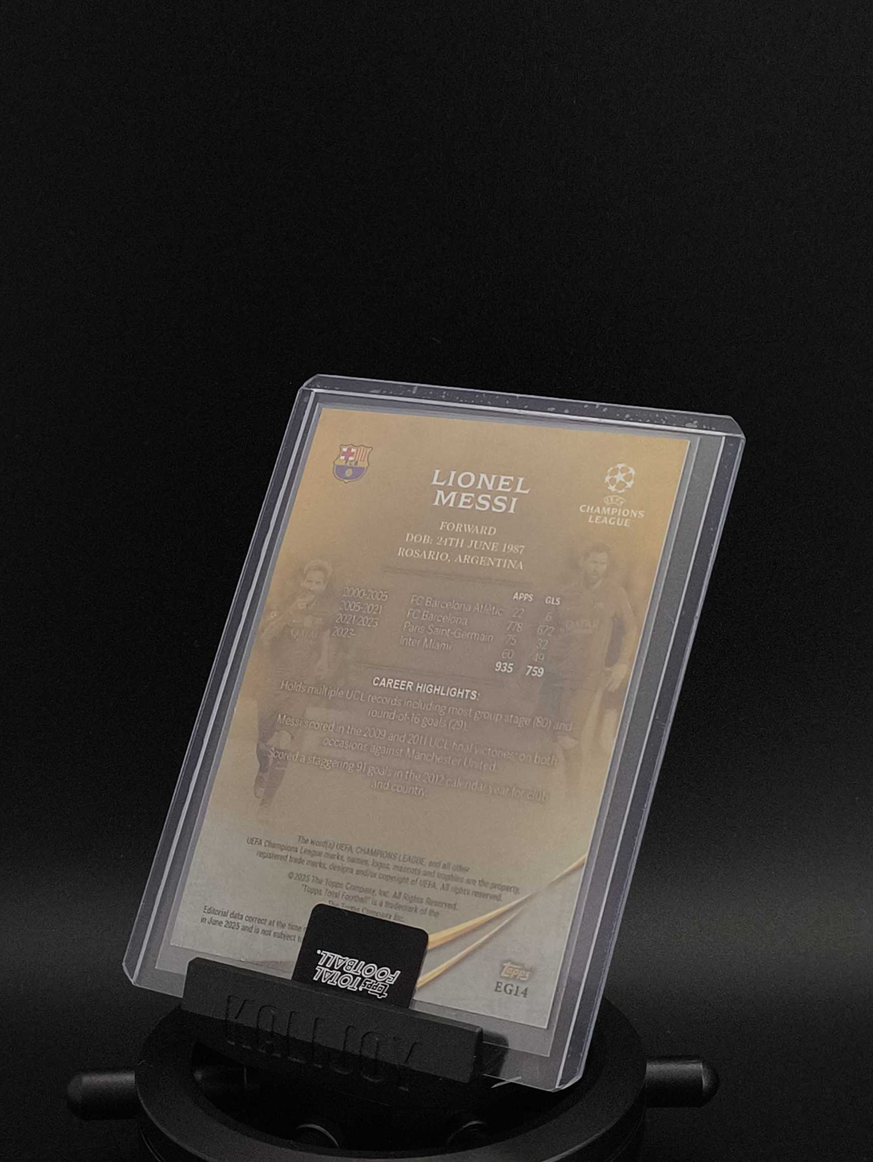 2025-26 Topps Total Football Lionel Messi 莱昂内尔·梅西 球王 梅西 巴塞罗那 巴萨 阿根廷 21/99编 TTF 原封砖