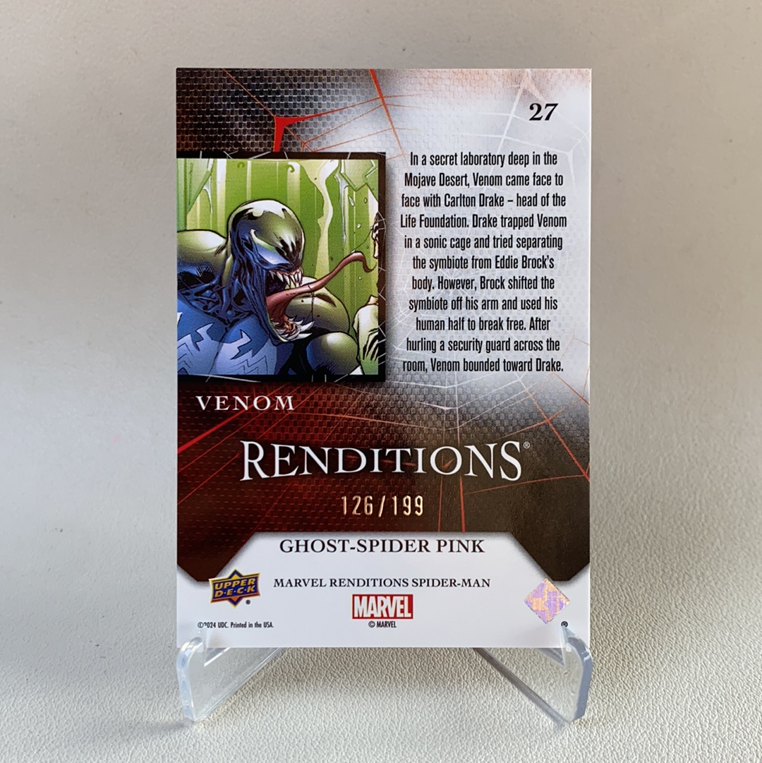 【弈卡代拍】2024 Upper Deck 漫威 Spider-man蜘蛛侠 演绎 人物特卡 紫碎冰折 毒液 126/199编 品相如图 凑套必备 老总