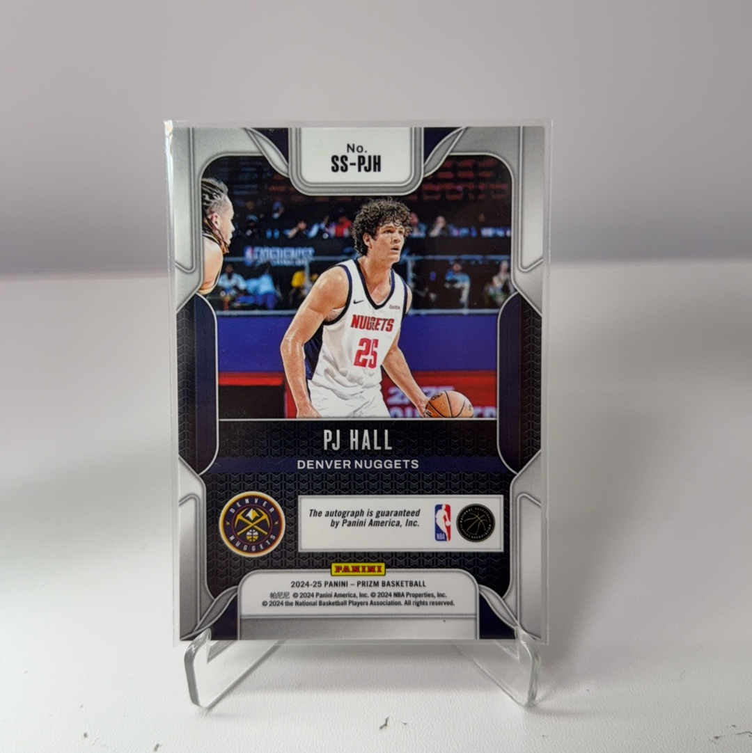 2024-25 Panini Prizm PJ HALL RC 【免费代卖】掘金 新秀 RC PJ 霍尔 PZ PRIZM 签字 贴签 银折 折射 卡品如图 值得收藏!!