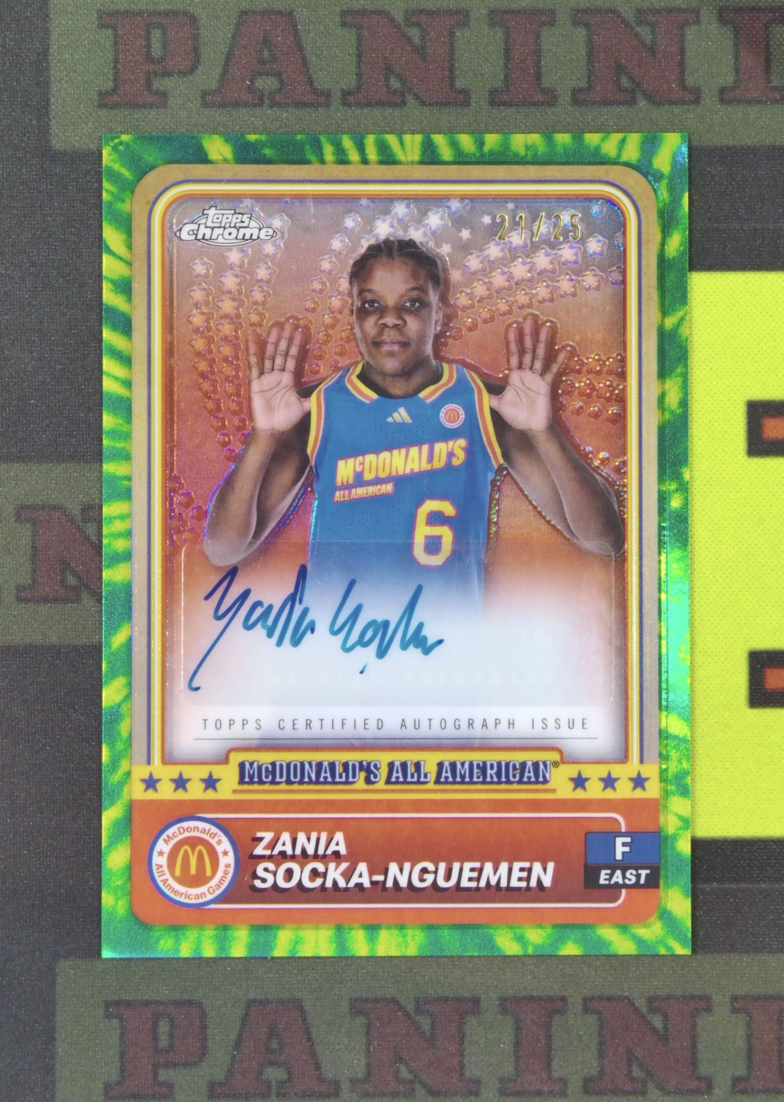 2024 Topps McDonald's Zania Socka-Nguemen Nirvana Project 赞妮娅 恩盖曼 女篮 高中 21/25 签字 黄瓜折 麦当劳 卡品如图 zz001