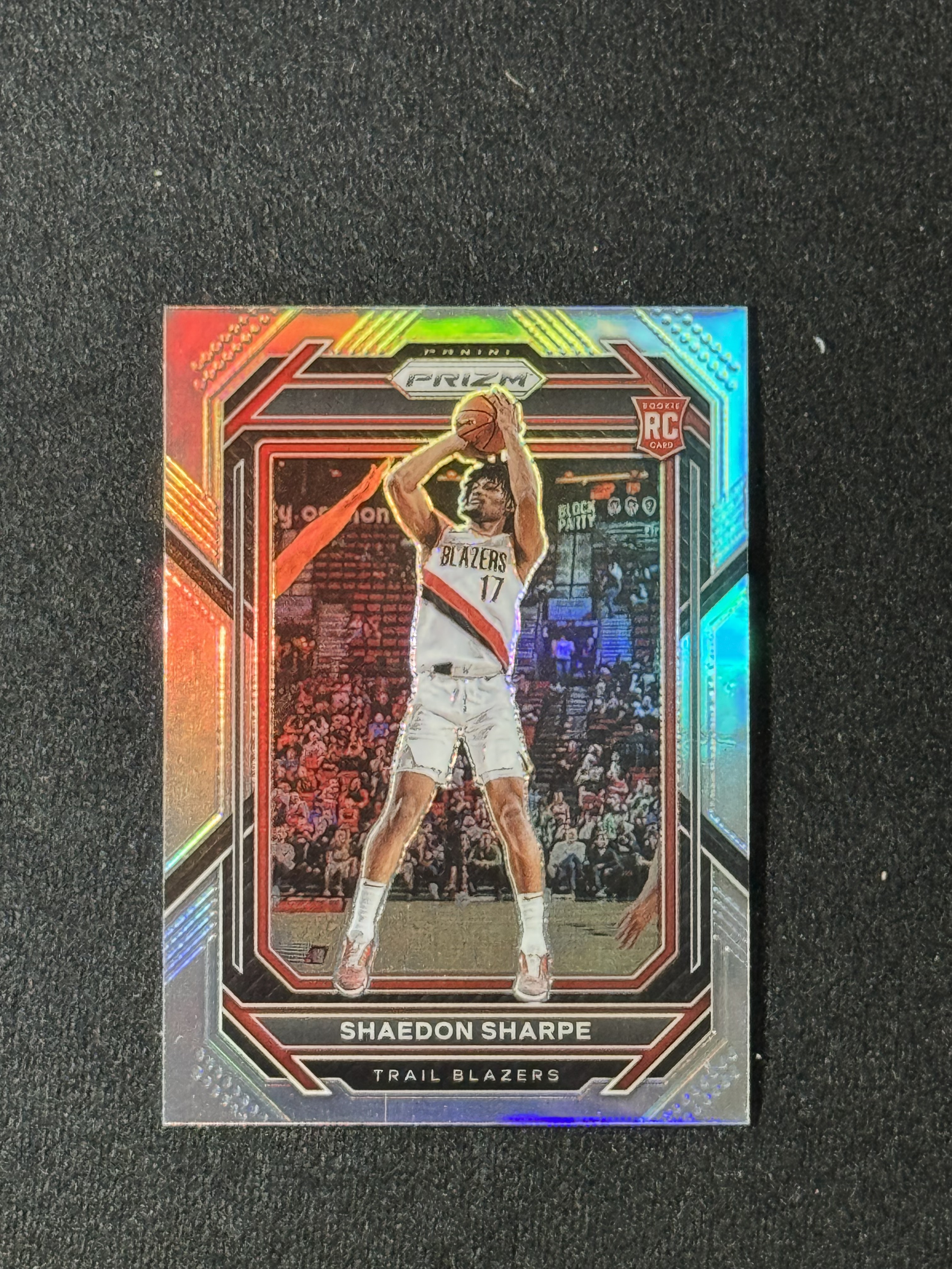 2022-23 Panini Prizm Shaedon Sharpe RC 【扎克代卖】PZ 开拓者新秀 杨瀚森队友 谢登 夏普 正银折 瑕疵如图 投资必备