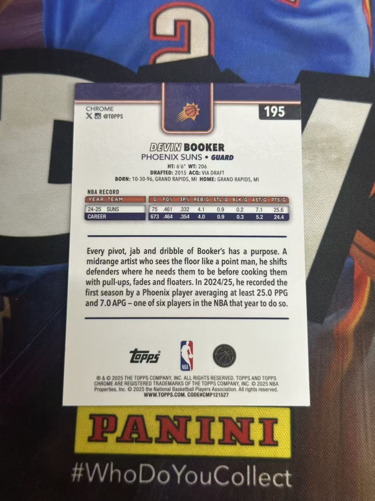 2025-26 Topps Chrome Devin Booker 【小猪包代卖】太阳 德文 布克 变化版 大比例 SP base 元年TC 凑套 特卡