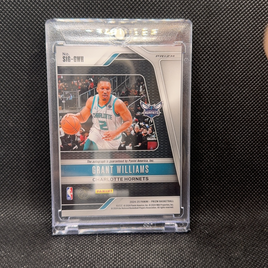 【Roseee代卖】2024-25 Panini Prizm Grant Williams Pz 蓝波纹折 折射 贴签 签字 格兰特 威廉姆斯 黄蜂 梁丁