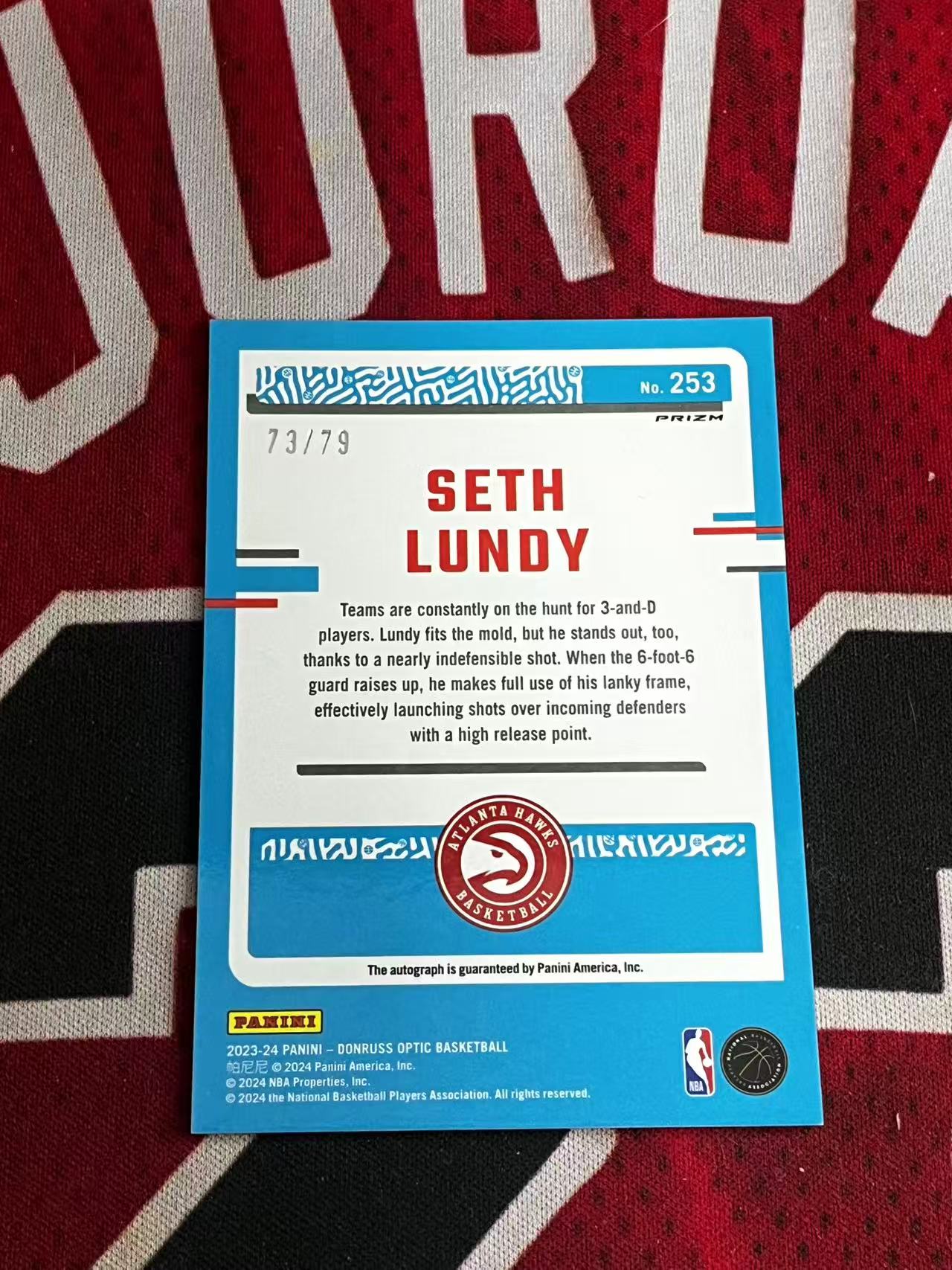 【接寄拍】2023-24 PANINI DONRUSS OPTIC 杜蕾斯系列 老鹰 新秀RC 塞斯伦迪 79编 签字卡 卡签 粉镭射折 折射 专收凑套必【烂臭嘴拍卖】