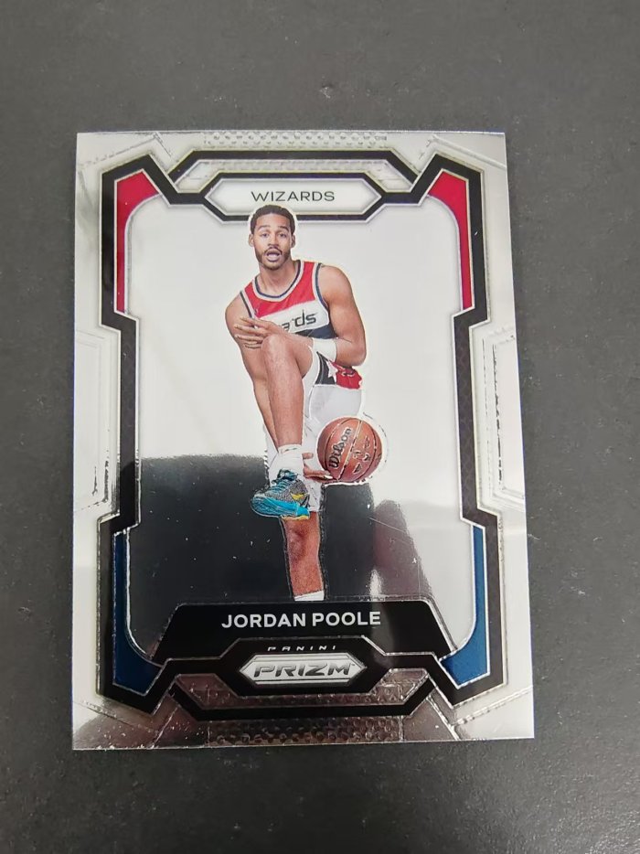 【可合并,不累计】2023-24 Panini Prizm Jordan Poole 乔丹 普尔 奇才 PZ 划痕 边角微瑕 #51