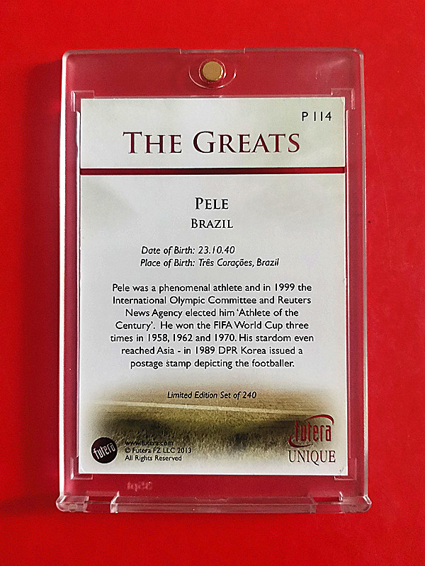 2013 usa futera "球王"贝利 红版 限量240张 ( 当红巨星 顶級 卡种 ) ebay奇迹