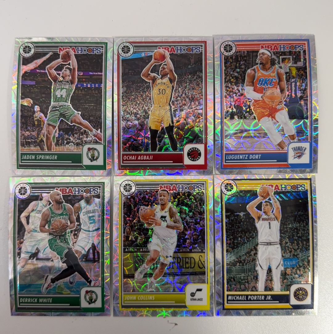 【免费代卖】6张 打包 lot HOOPS 折射 怀特 约翰 科林斯 小波特 多尔特 斯普林格 马刺 骑士 勇士 湖人 火箭 独行侠 魔术 值得收藏!!