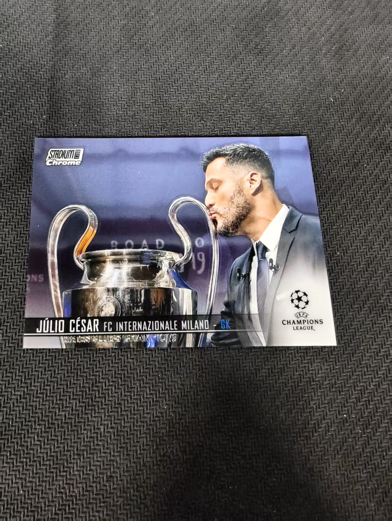 【可合并,不累计】2021 Topps Stadium Club Chrome Julio Cesar 国际米兰 胡里奥 塞萨尔 竞技场 欧冠 划痕 边角瑕疵 #47