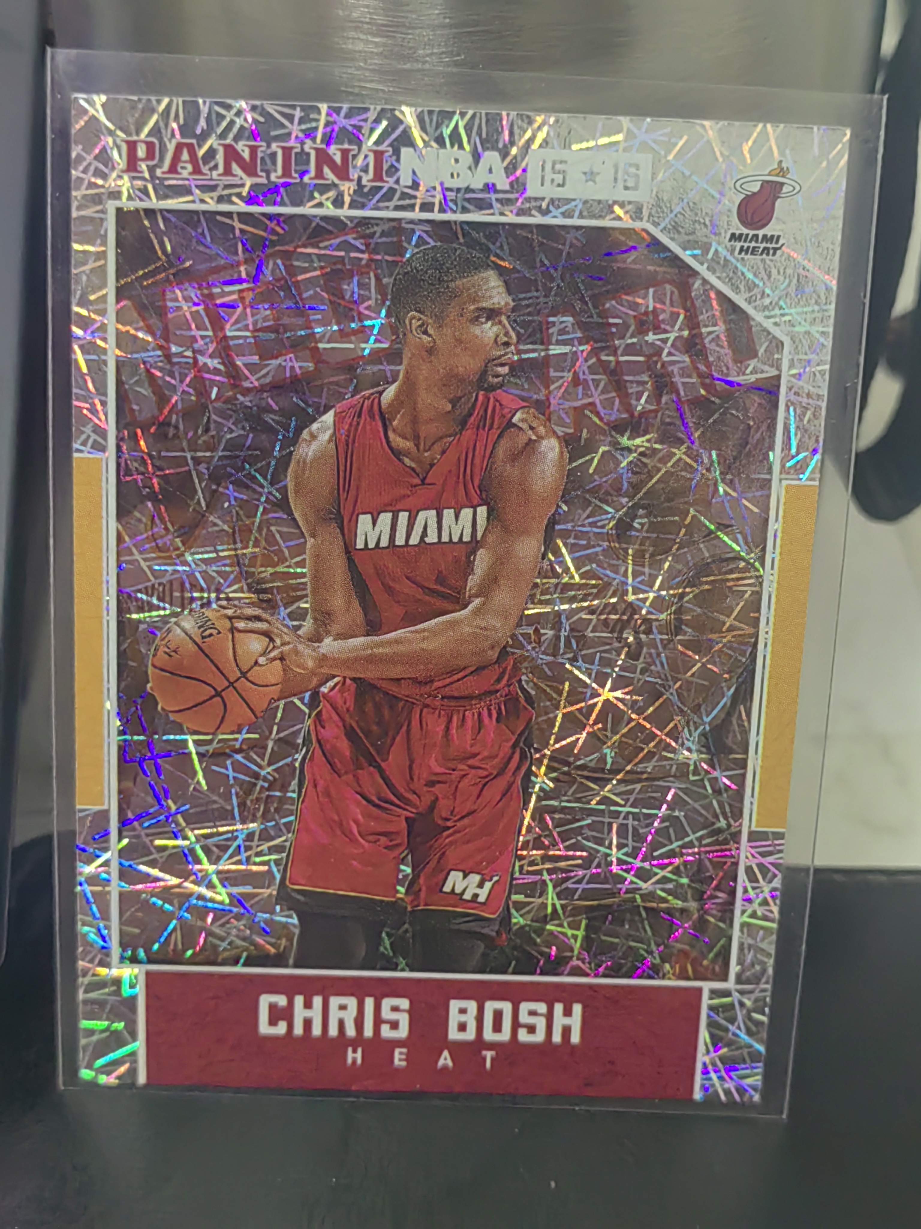 2015 Panini S.p.A Chris Bosh 中雅图 镭射折 克里斯波什 热火 第二张 篮 白边白角 不保卡品 卡品如图