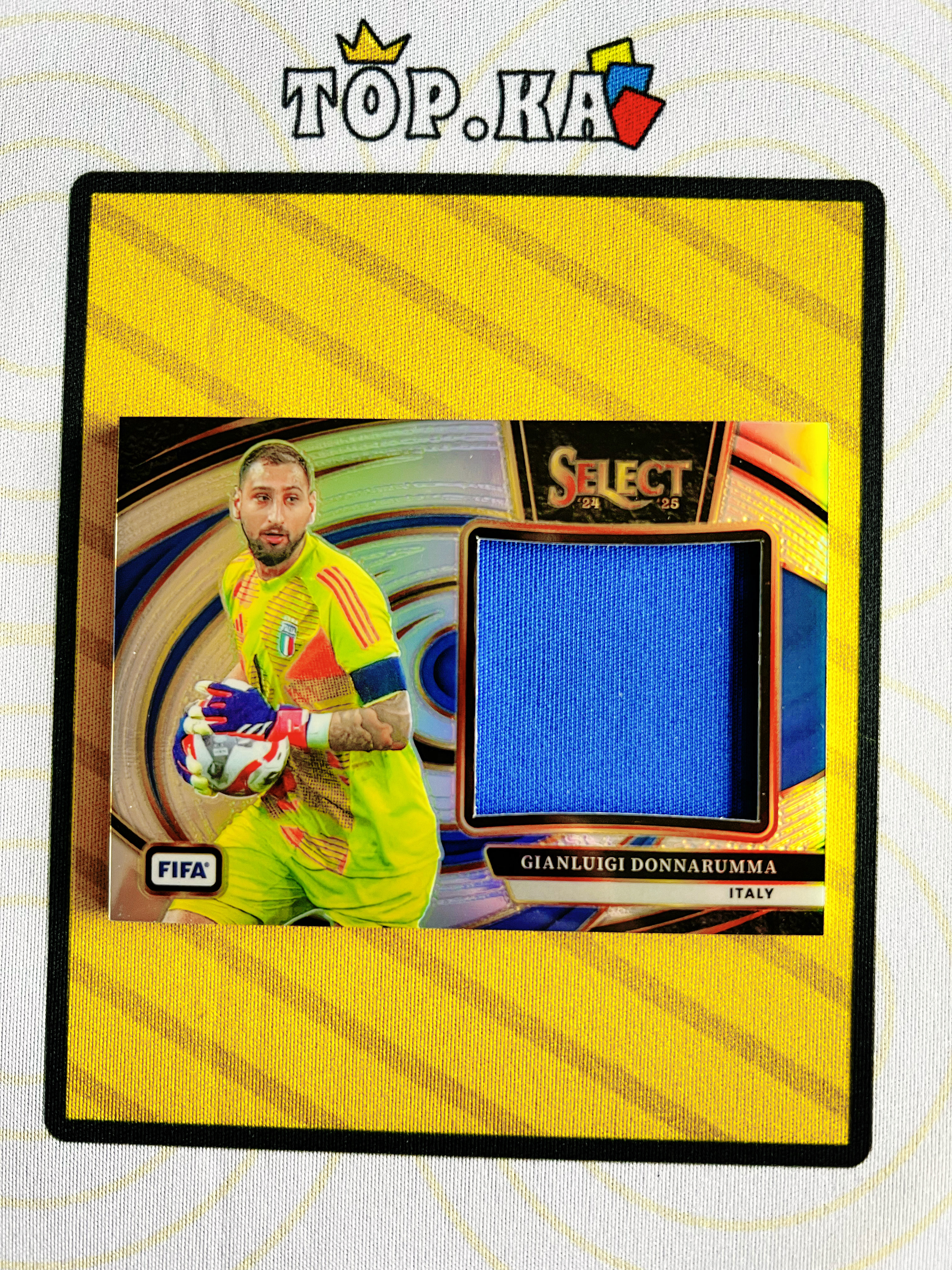 【顶尖卡社】 2024-25 Select Gianluigi Donnarumma FIFA 意大利 多纳鲁马 球衣物料 银折 详情看描述 瑕疵如图【LIUN】