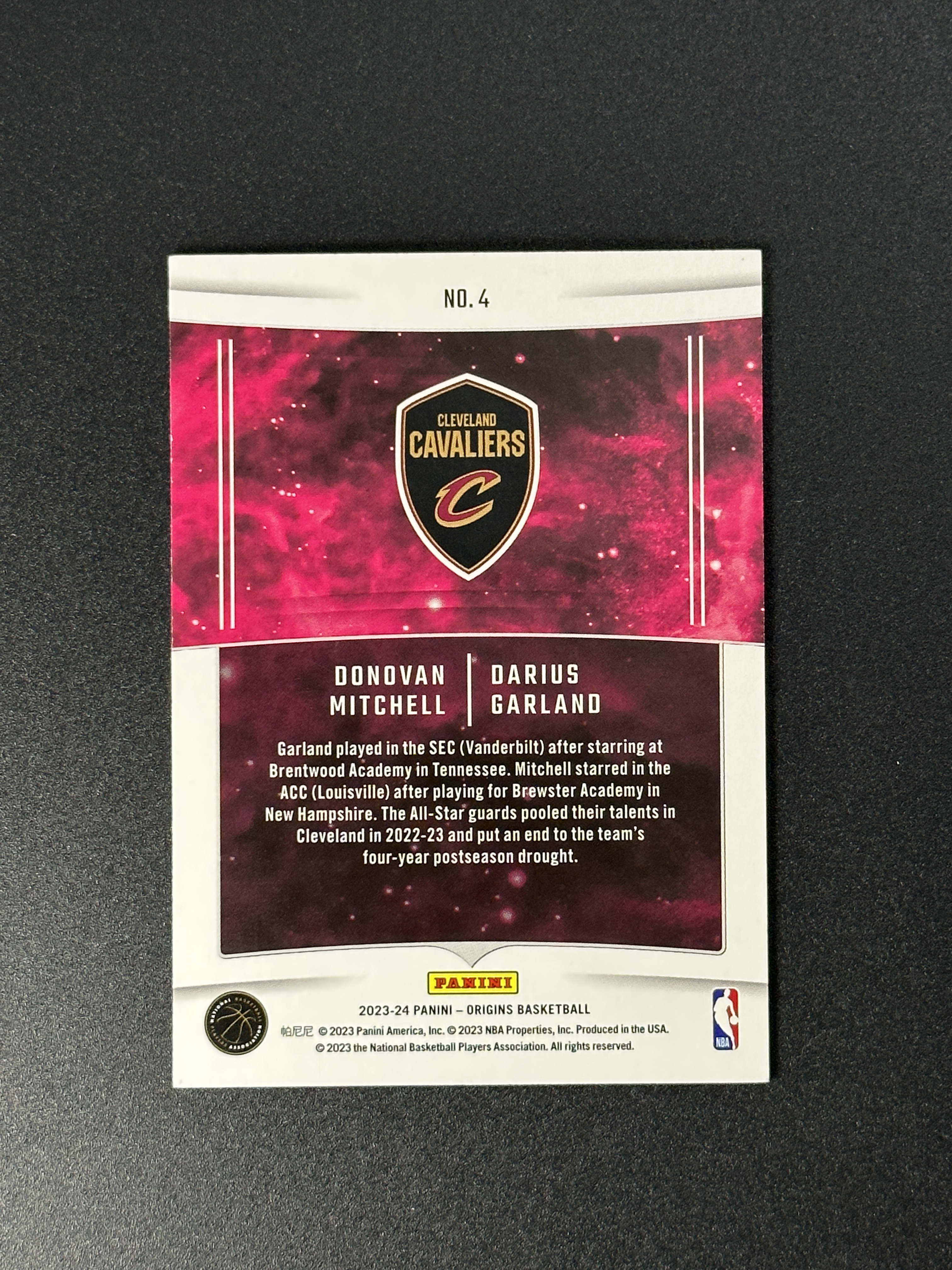 2023-24 Panini Origins Donovan Mitchell 多诺万 米切尔 加兰 起源 骑士 双人特卡 75编 卡品如图