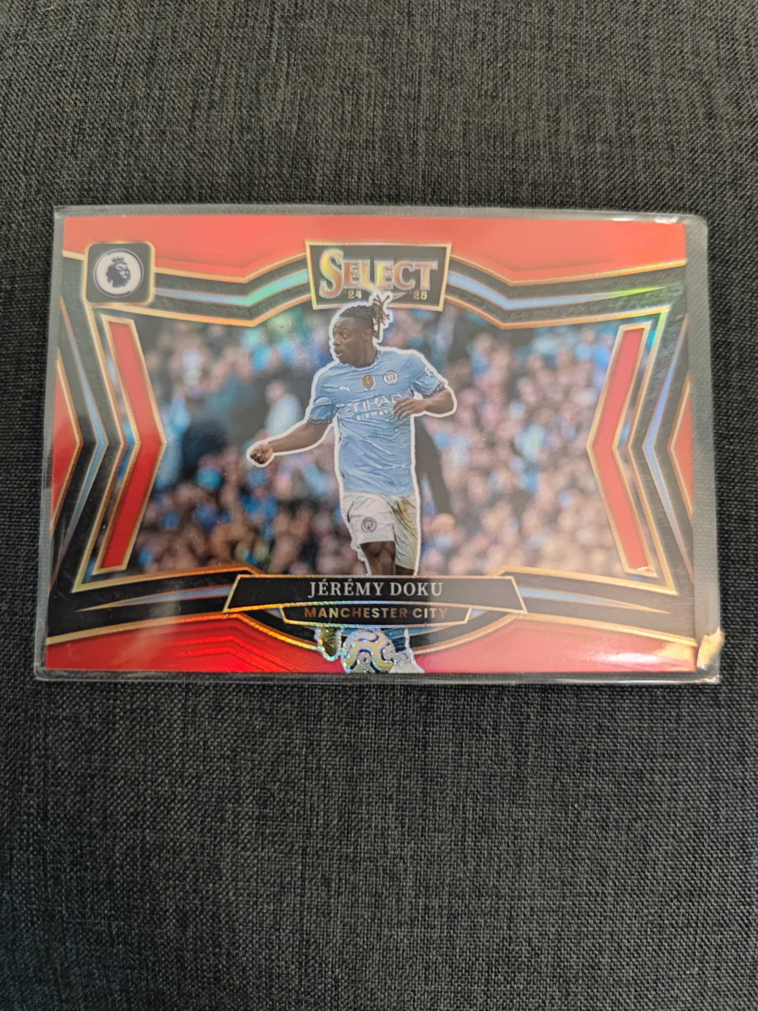 2024-25 Panini Select Jérémy Doku 英超 多库 曼城 红折 横版 收藏必备 不保卡品 1-16