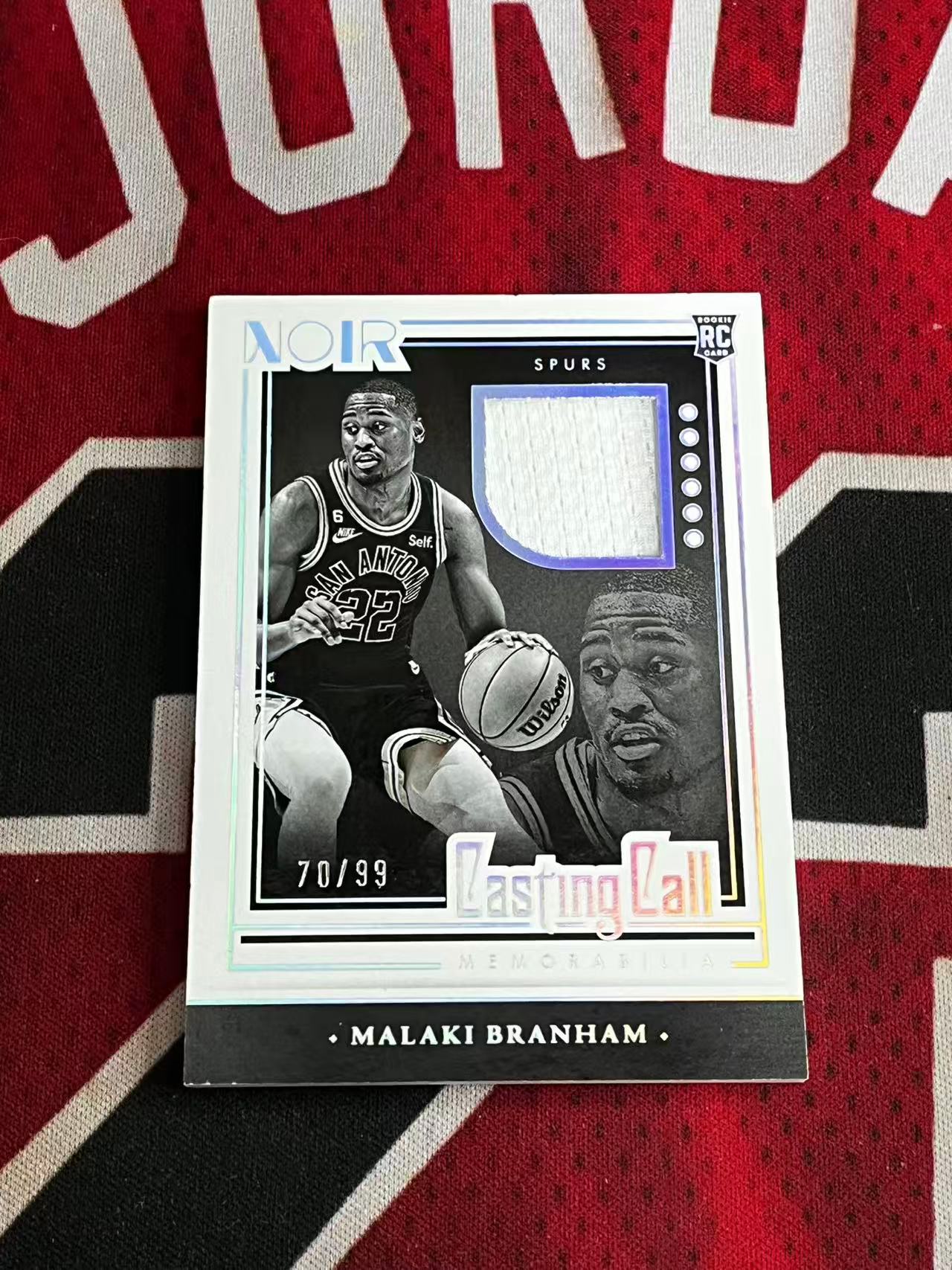 【接寄拍】2022-23 PANINI NOIR 诺尔高端系列 马刺 新秀RC 马拉凯布兰纳姆 99编 新秀球衣物料切割 衣料实物卡 银闪版 专收凑套必备【烂臭嘴拍卖】