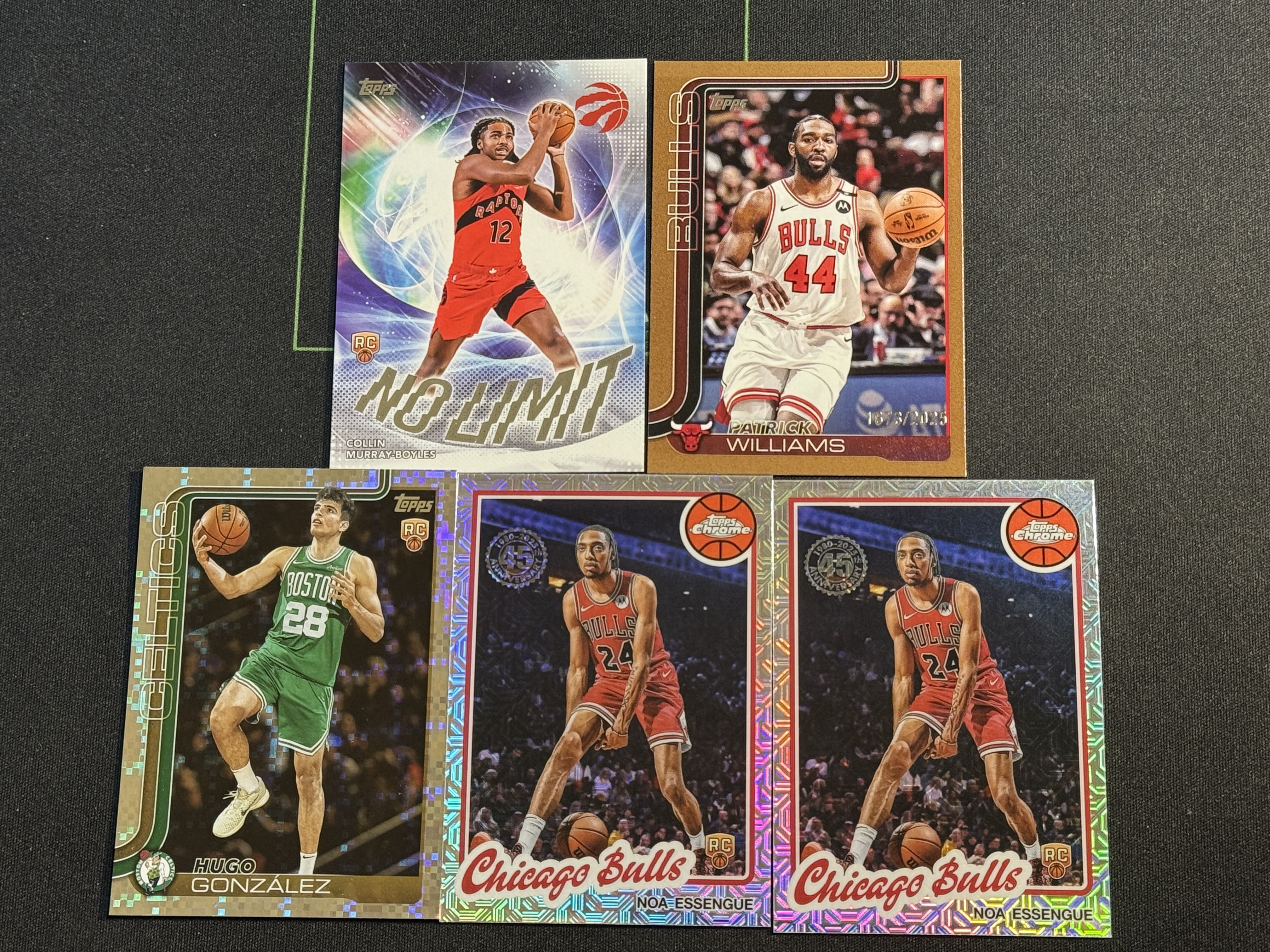 2025-26 Topps flagship Hugo González RC 雨果新秀格子折射 noa新秀复古chrome折射 帕特里克威廉姆斯/2025编 打包如图- 嘎