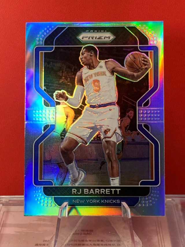（老末代拍)D13 2021-22  Panini Prizm R.J. Barrett RJ 巴雷特 尼克斯队  PZ 正 base 银折 顺丰寄付 免费代拍 不保卡品