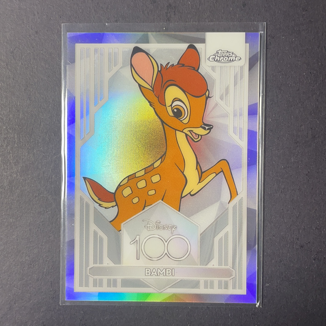 2024 Topps Disney 迪士尼100周年 小鹿斑比 序号94 base银折射 2023 Topps Chrome Disney 迪士尼100周年 迪士尼元年系列