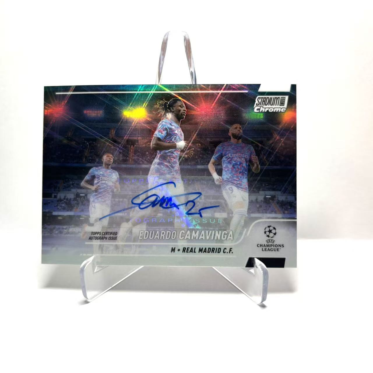 2022 Topps Stadium Club Chrome Eduardo Camavinga 【东明】欧冠竞技场 皇马 法国 卡马文加 银折 折射 签字 签名 收藏必备 卡品如图 皇家马德里