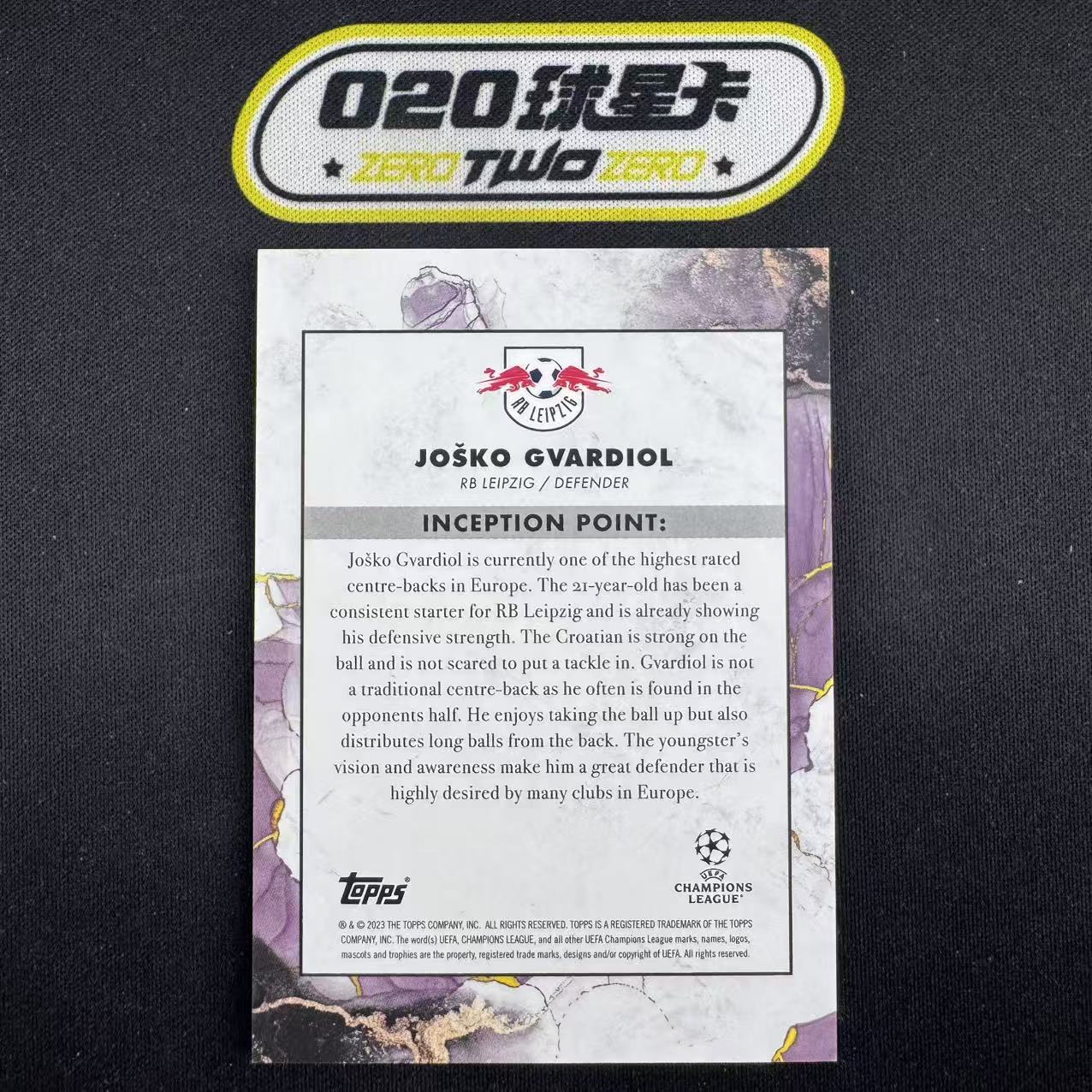 2022-23 Topps Inception Josko Gvardiol 盗梦 格瓦迪奥尔 134/150编 继承 银平行 莱比锡红牛(OSORA)