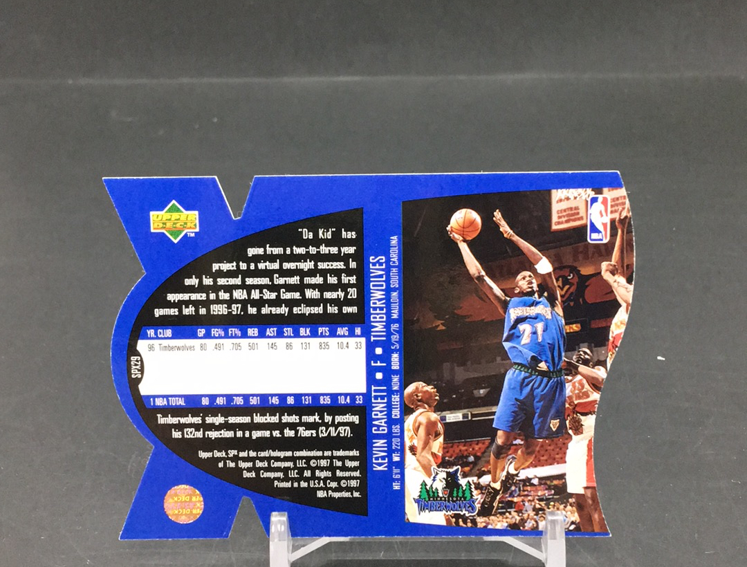 【DC拍卖】11.21 UD SPx 高端系列 经典镭射小飞机 实卡美如画 名人堂名宿 森林狼队史第一人 KG 狼王 凯文 加内特