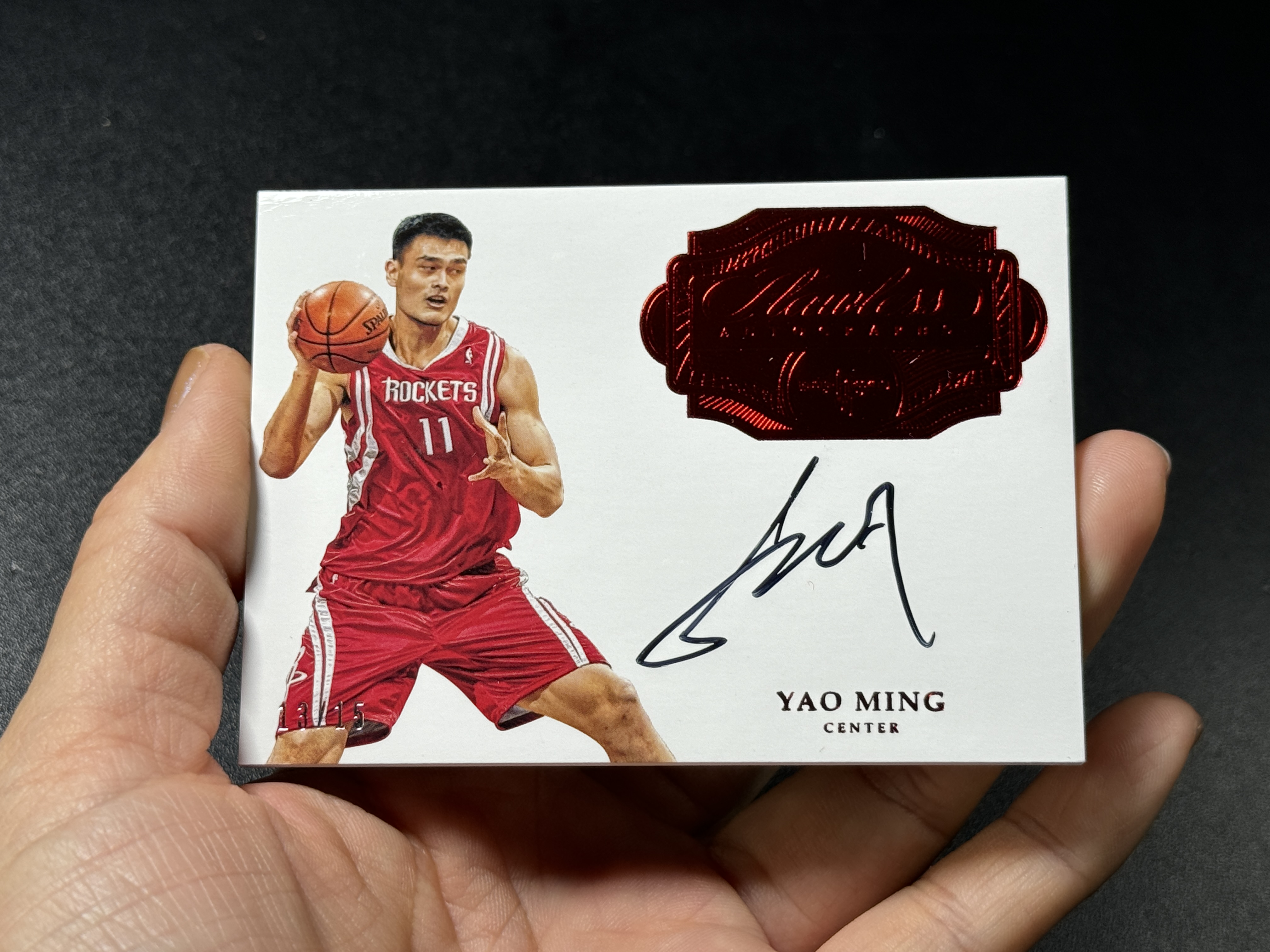 【喷子拍卖】2016-17 panini flawless Yao Ming 手提 休斯敦火箭 姚明 签字 15编 红版 卡签 超级经典 专收 ...
